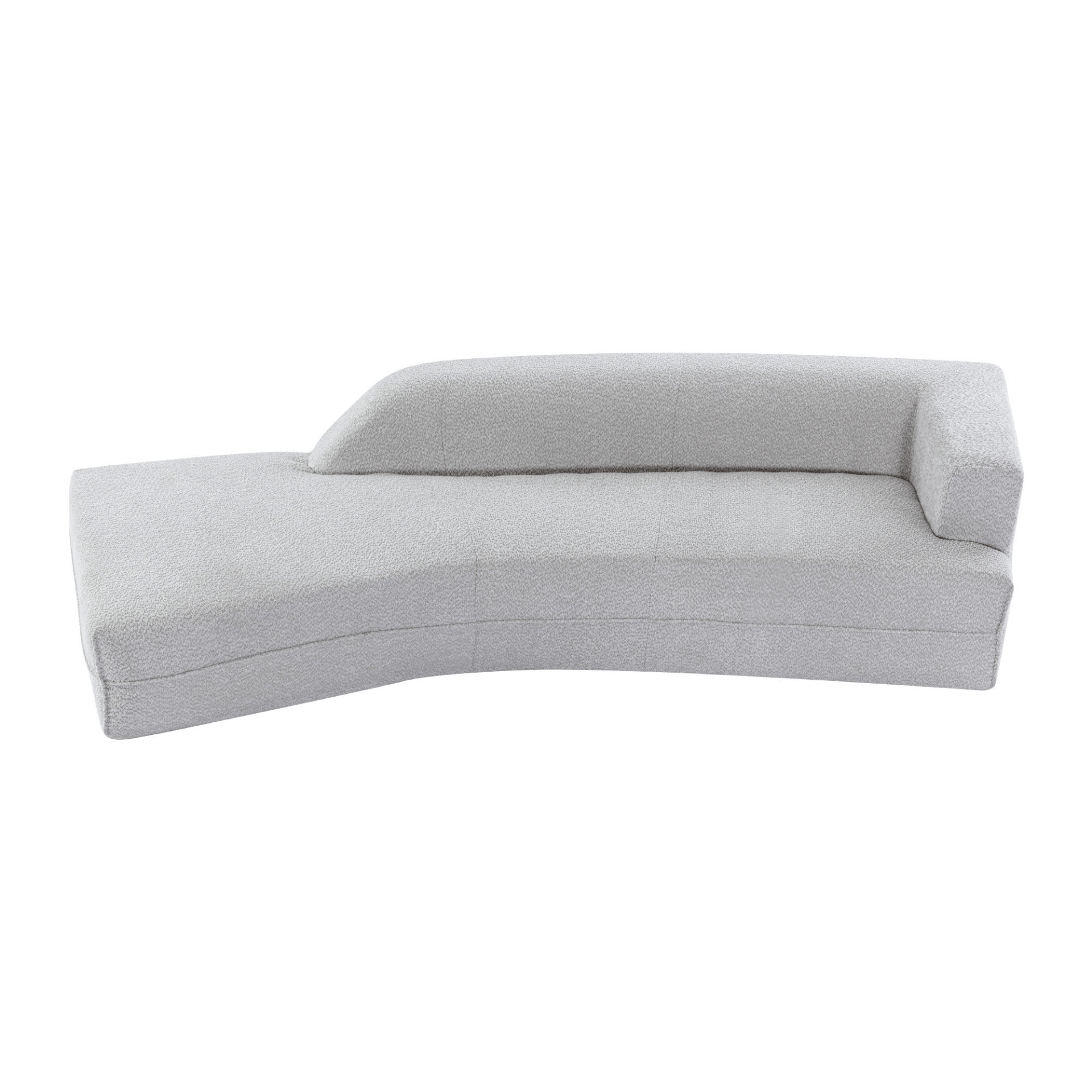 109.4" Curved Chaise Lounge - Modern Grey Indoor Sofa Couch for Living Room - CurtisJ Designs