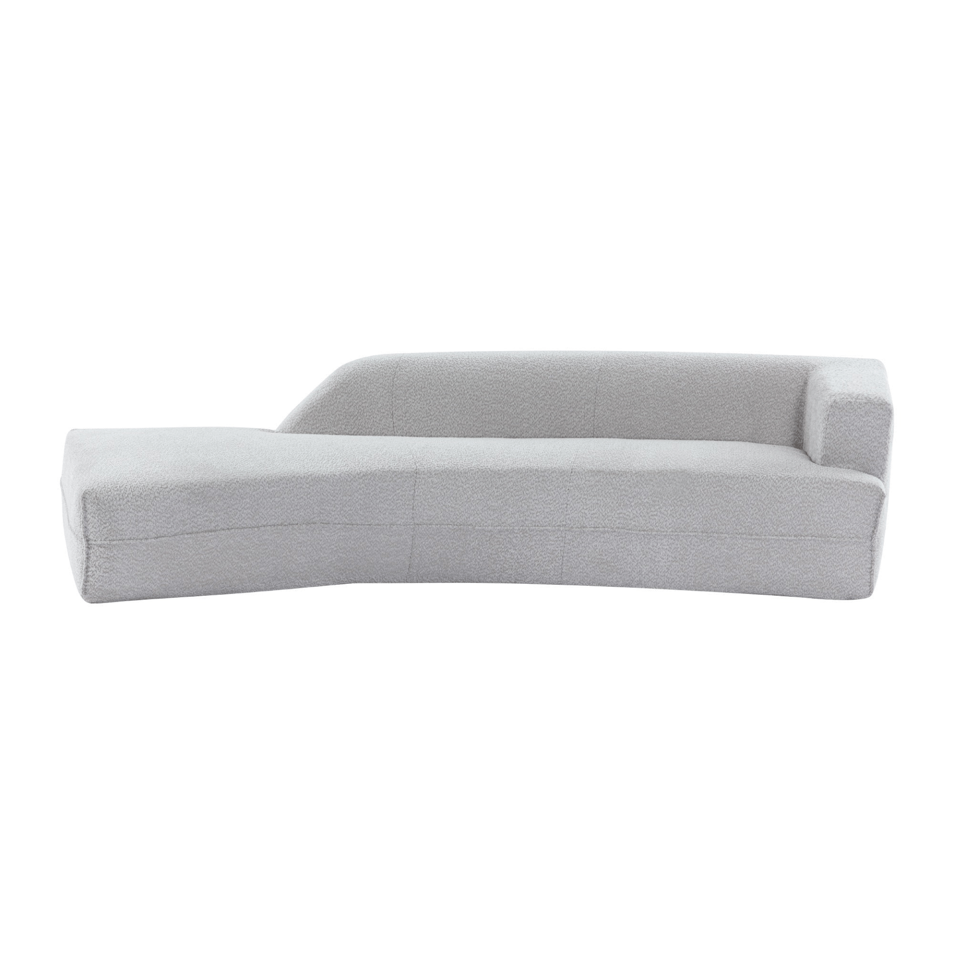 109.4" Curved Chaise Lounge - Modern Grey Indoor Sofa Couch for Living Room - CurtisJ Designs