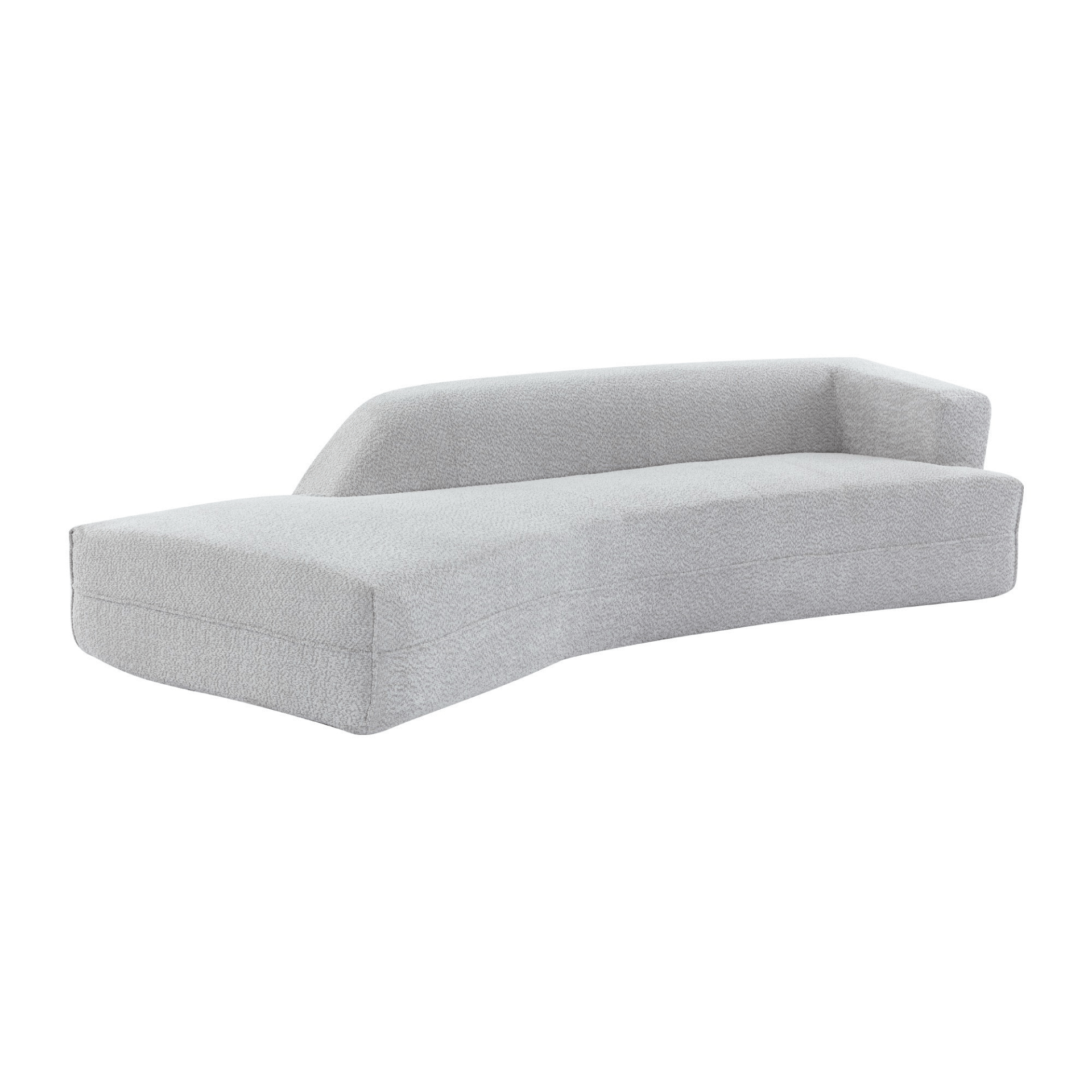 109.4" Curved Chaise Lounge - Modern Grey Indoor Sofa Couch for Living Room - CurtisJ Designs