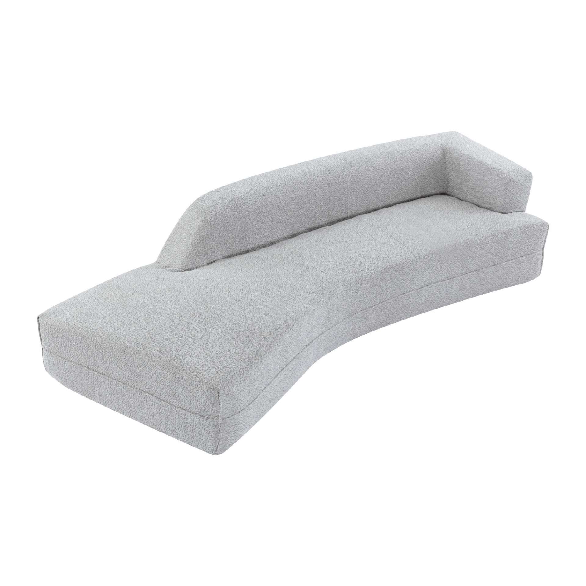 109.4" Curved Chaise Lounge - Modern Grey Indoor Sofa Couch for Living Room - CurtisJ Designs