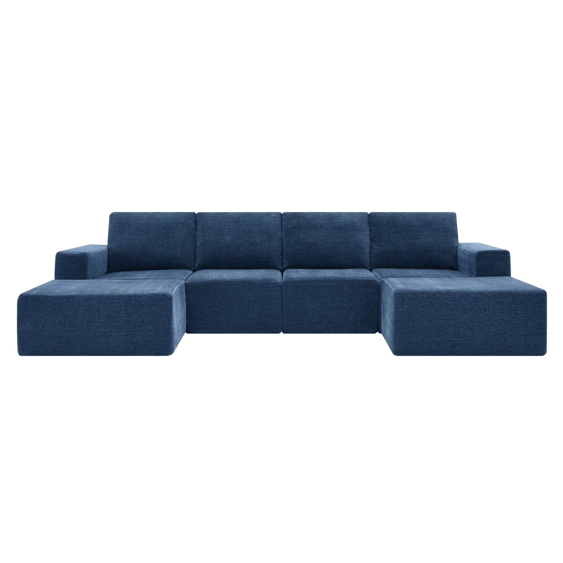 110*72" Modular U Shaped Sectional Sofa - Luxury Chenille Floor Couch Set - CurtisJ Designs