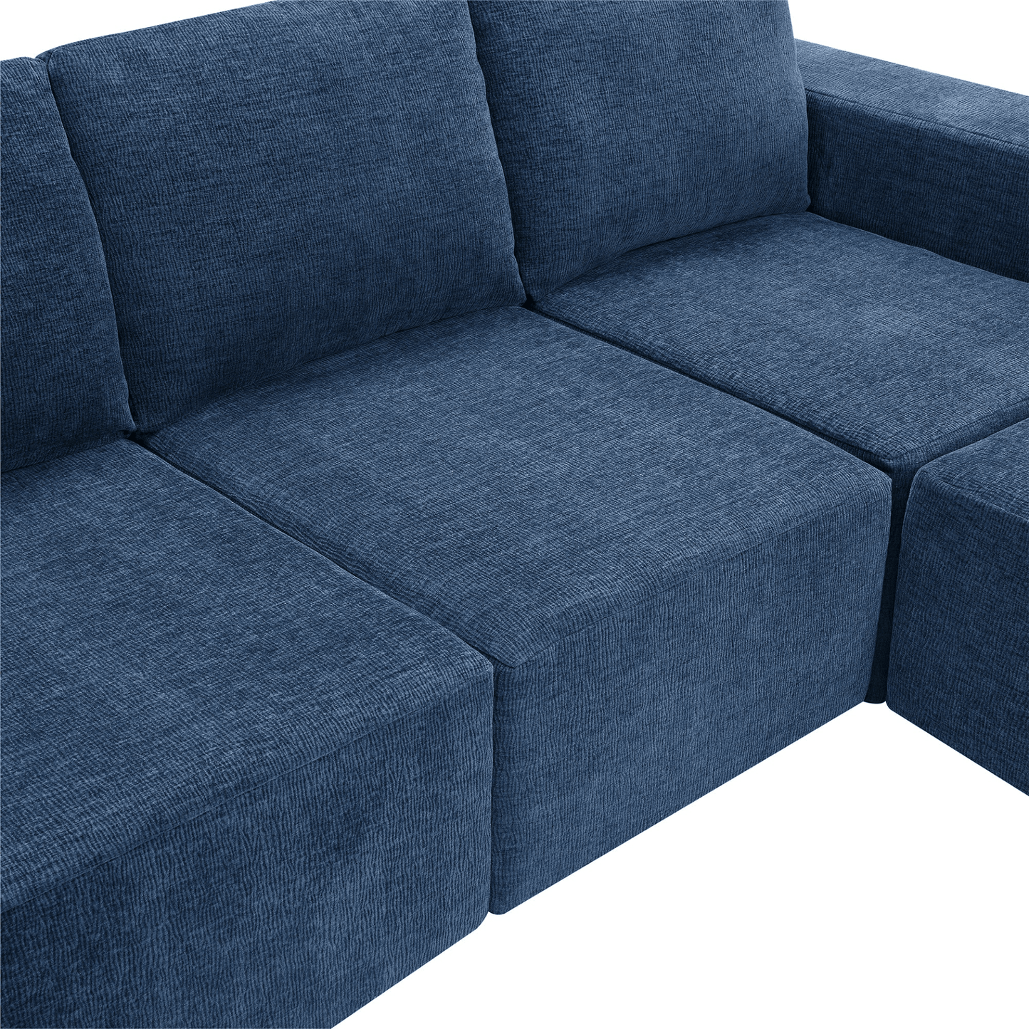 110*72" Modular U Shaped Sectional Sofa - Luxury Chenille Floor Couch Set - CurtisJ Designs