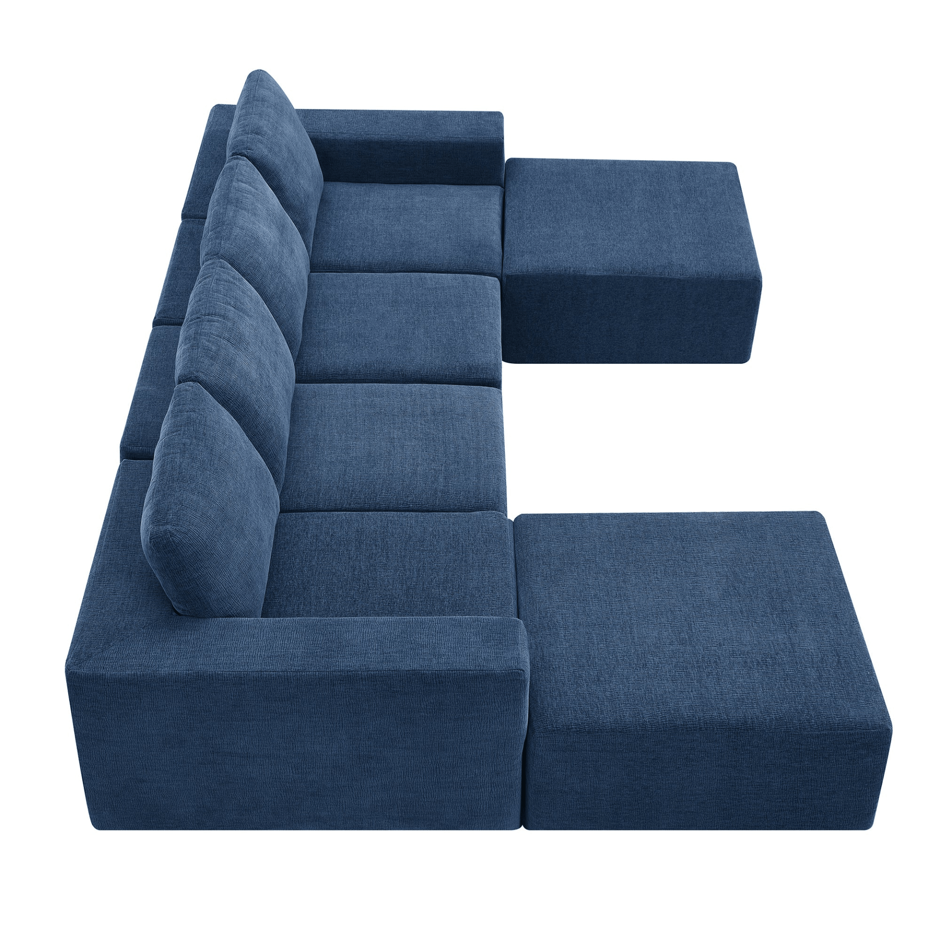 110*72" Modular U Shaped Sectional Sofa - Luxury Chenille Floor Couch Set - CurtisJ Designs