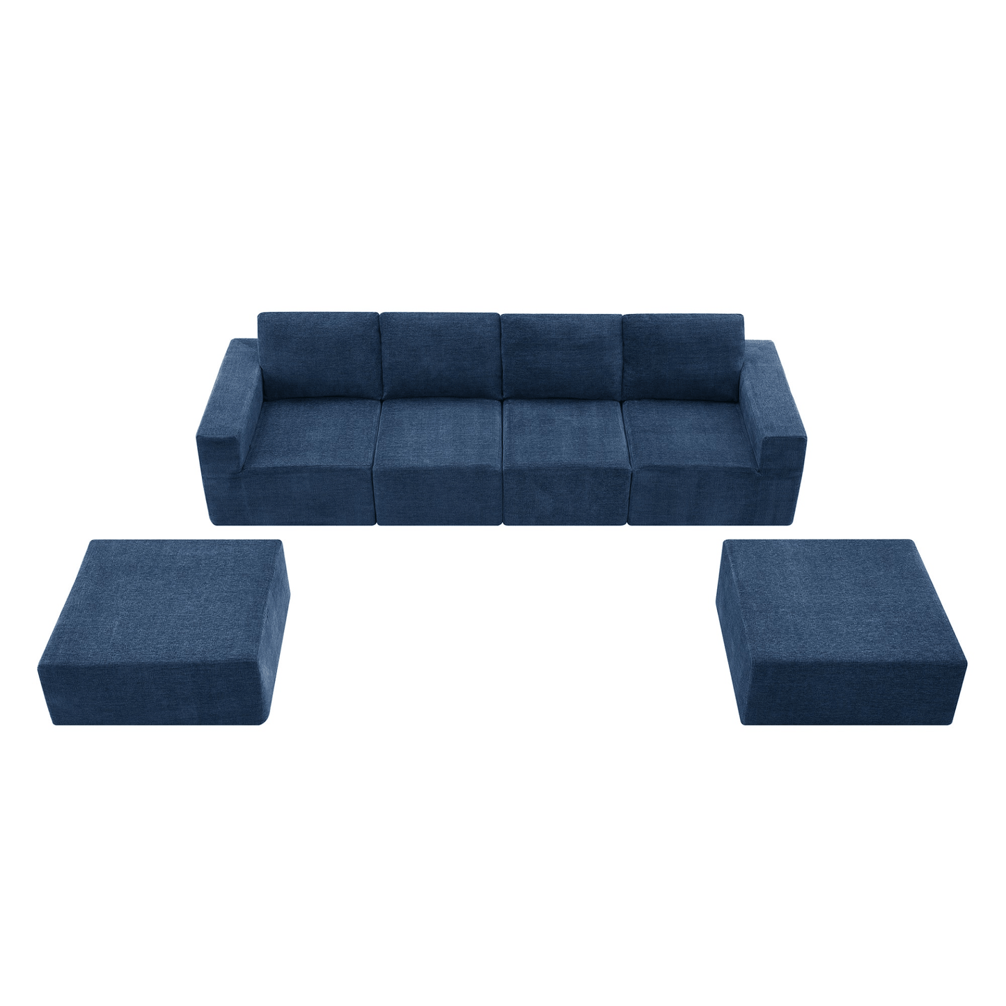 110*72" Modular U Shaped Sectional Sofa - Luxury Chenille Floor Couch Set - CurtisJ Designs