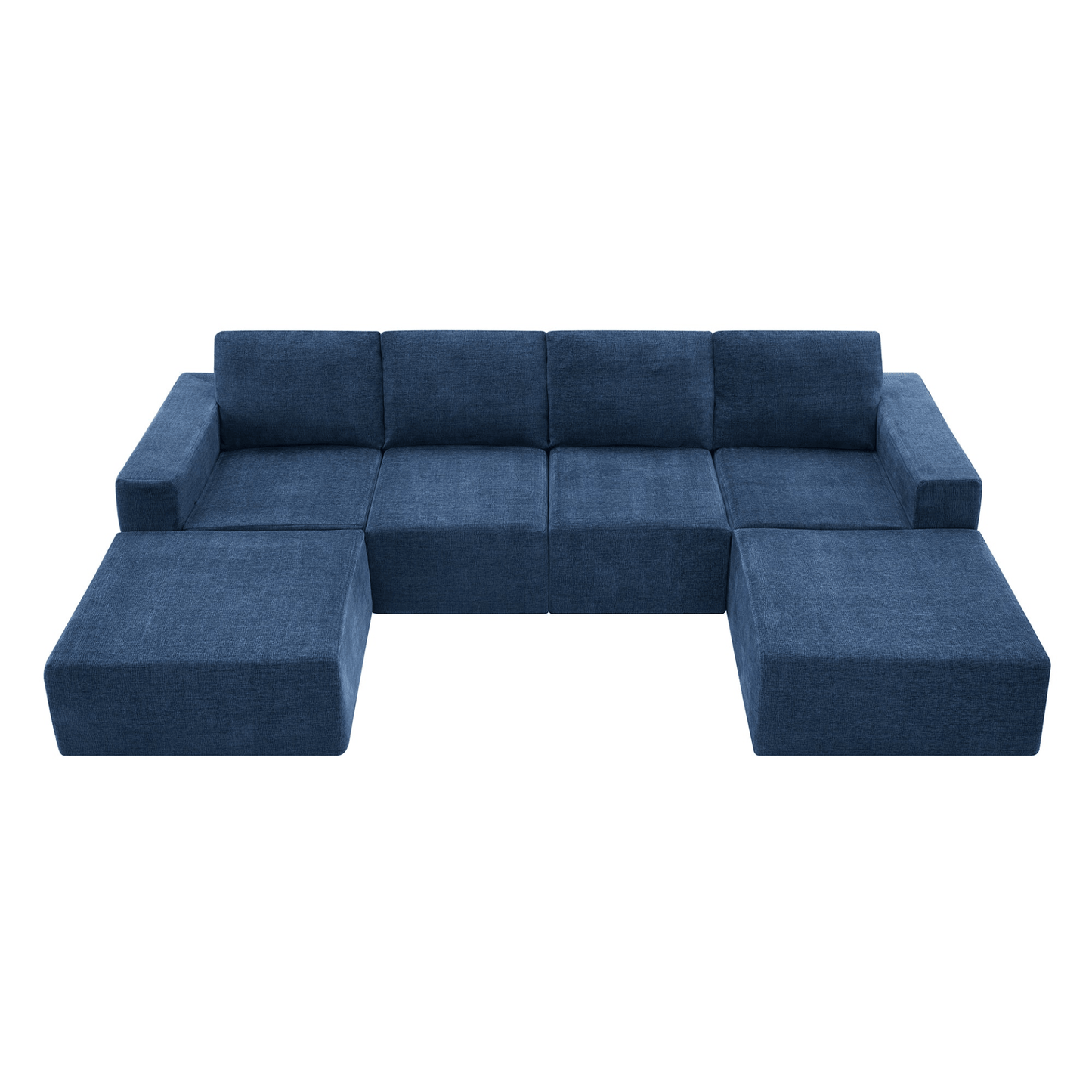 110*72" Modular U Shaped Sectional Sofa - Luxury Chenille Floor Couch Set - CurtisJ Designs