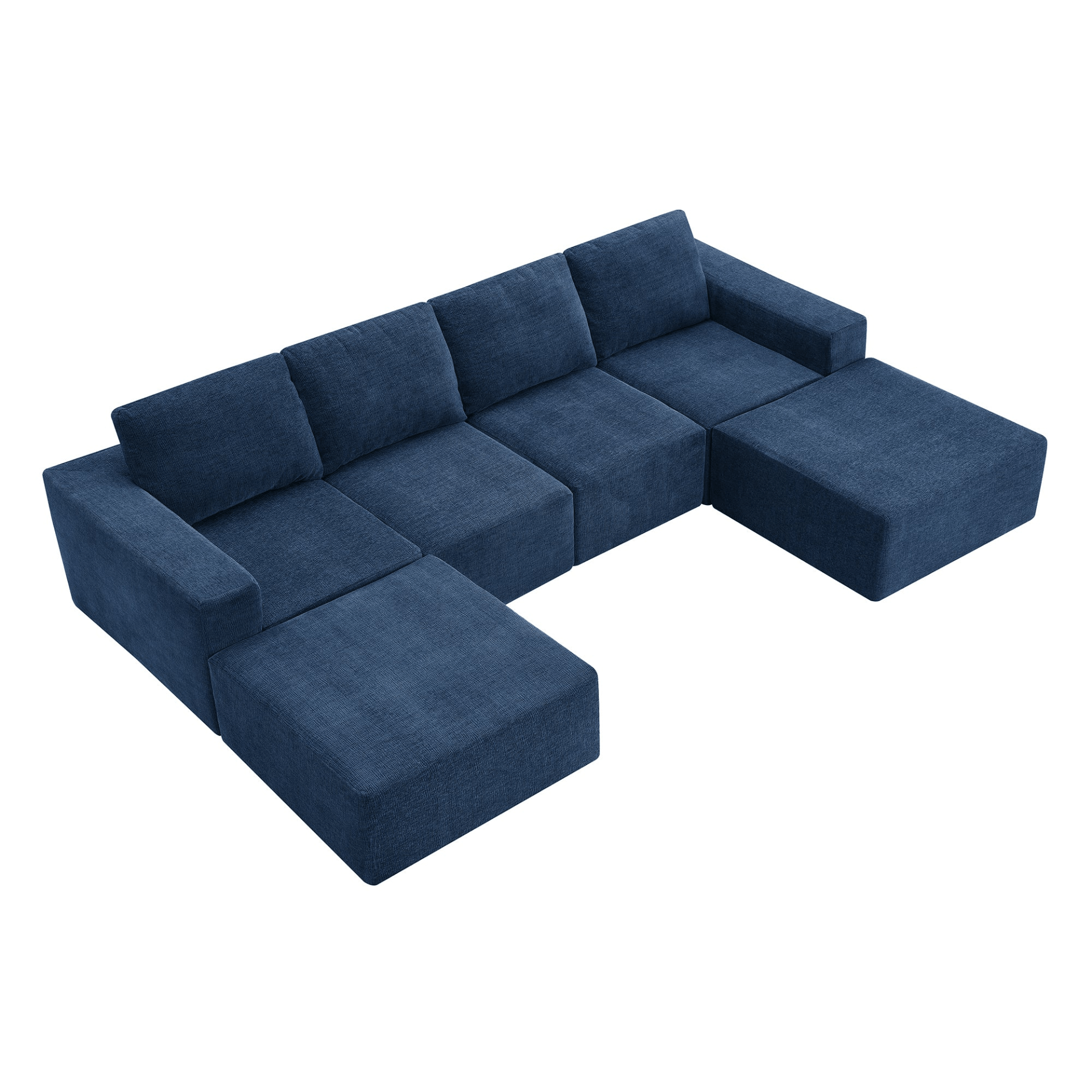 110*72" Modular U Shaped Sectional Sofa - Luxury Chenille Floor Couch Set - CurtisJ Designs