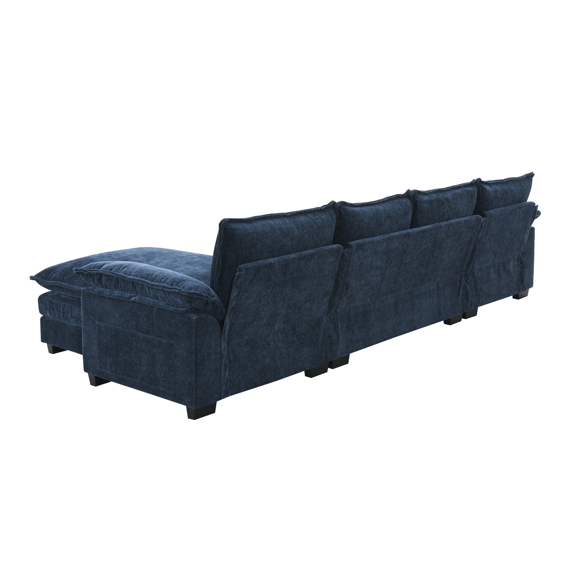 118"x55" Modern L - shaped Chenille Cloud Sofa - 5 - Seater Sleeper Couch with Chaise Lounge - Ideal for Living Room & Apartment - Available in 3 Colors - CurtisJ Designs