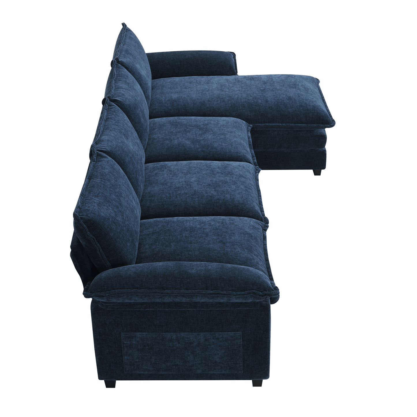 118"x55" Modern L - shaped Chenille Cloud Sofa - 5 - Seater Sleeper Couch with Chaise Lounge - Ideal for Living Room & Apartment - Available in 3 Colors - CurtisJ Designs