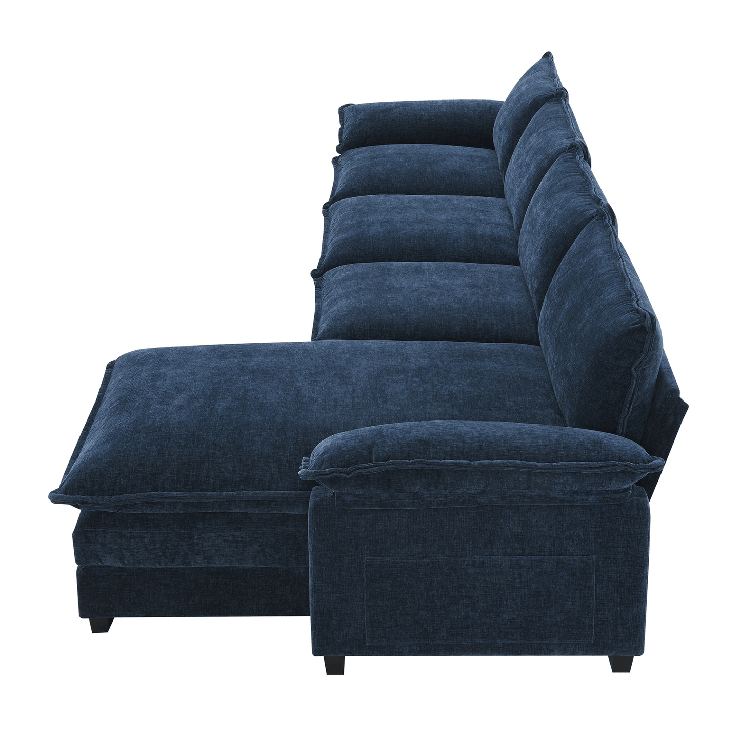 118"x55" Modern L - shaped Chenille Cloud Sofa - 5 - Seater Sleeper Couch with Chaise Lounge - Ideal for Living Room & Apartment - Available in 3 Colors - CurtisJ Designs