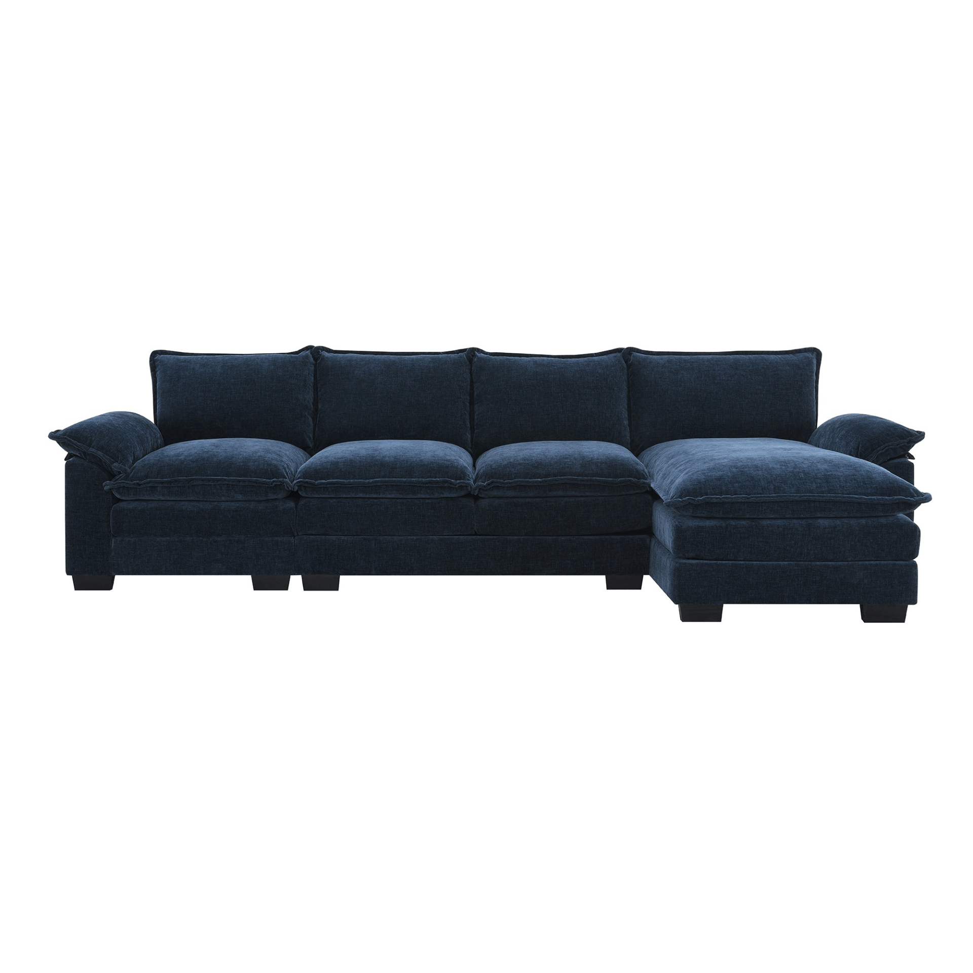 118"x55" Modern L - shaped Chenille Cloud Sofa - 5 - Seater Sleeper Couch with Chaise Lounge - Ideal for Living Room & Apartment - Available in 3 Colors - CurtisJ Designs