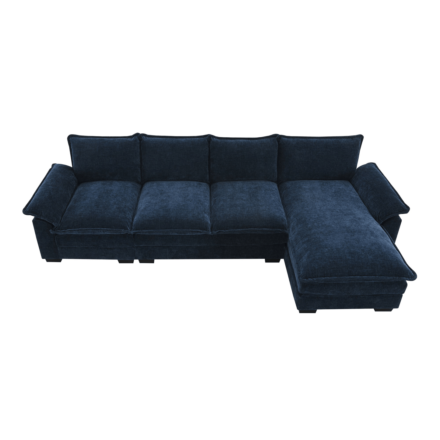 118"x55" Modern L - shaped Chenille Cloud Sofa - 5 - Seater Sleeper Couch with Chaise Lounge - Ideal for Living Room & Apartment - Available in 3 Colors - CurtisJ Designs