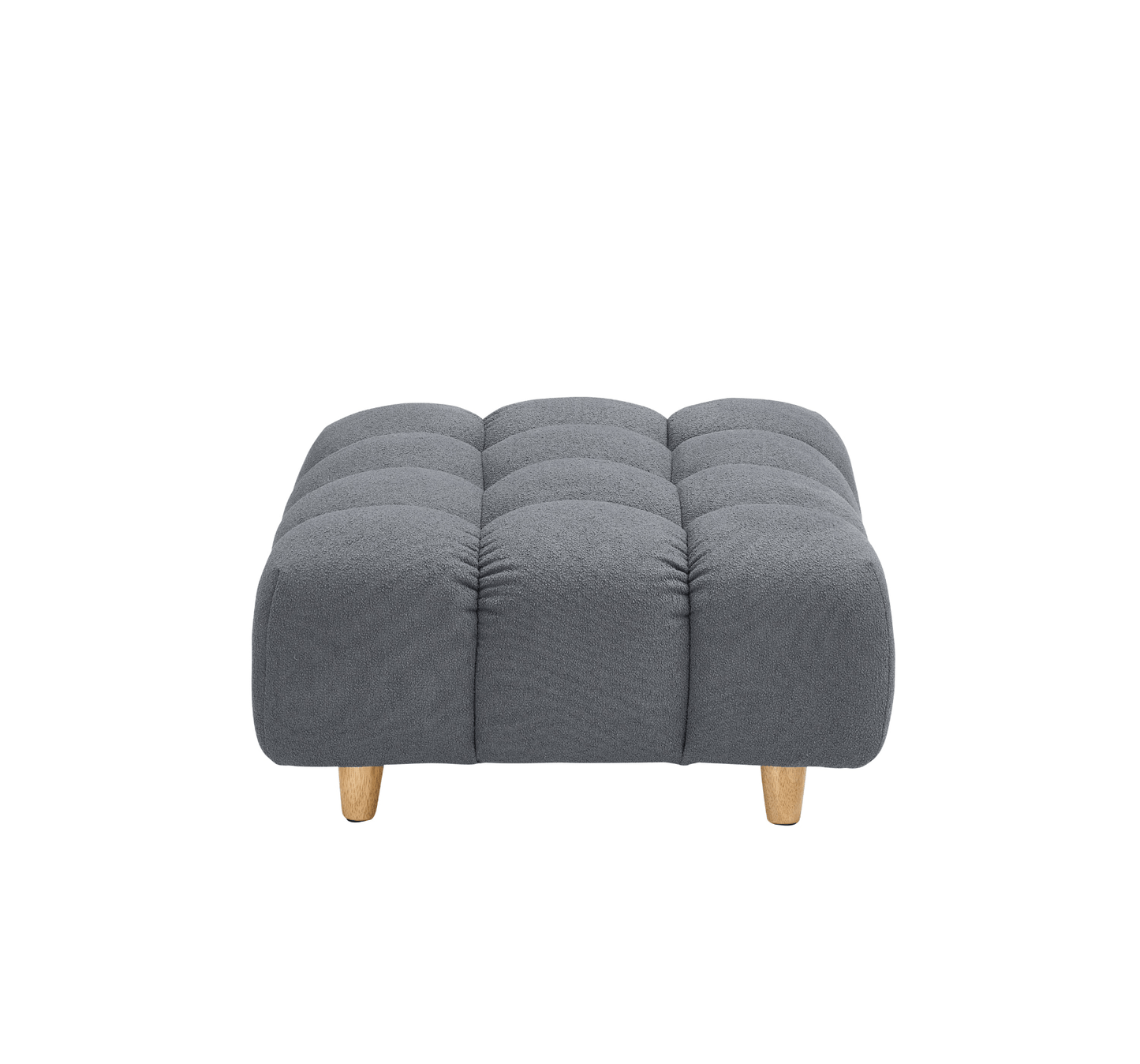 120 - Inch Teddy Sofa Fabric with Spacious and Comfortable Seats for Apartment, Office, Living Room - Gray - CurtisJ Designs