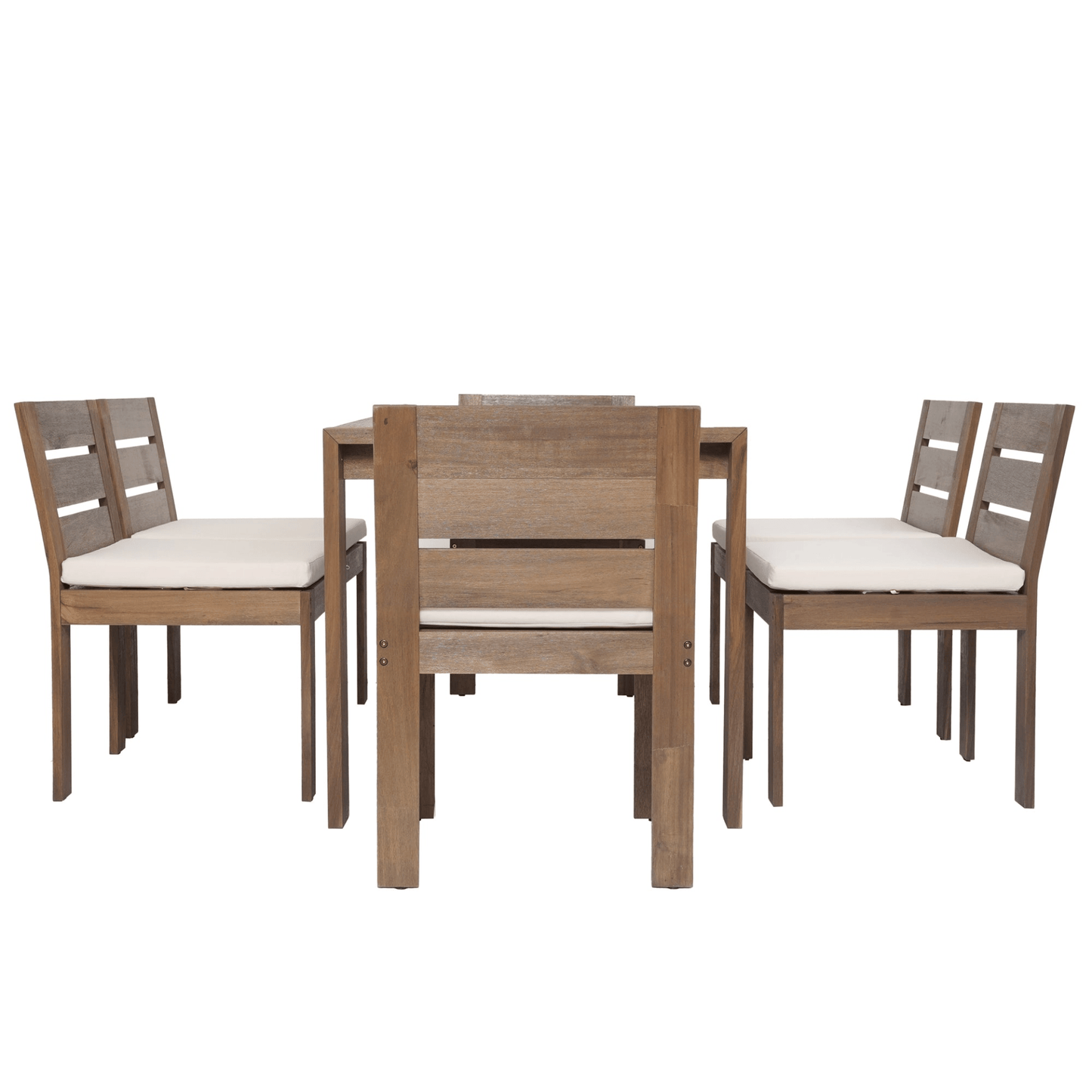 7 Piece Acacia Wood Outdoor Dining Set – Perfect for Patio, Balcony, Backyard – Easy Assembly, Comfortable Cushions, Stylish Design - CurtisJ Designs