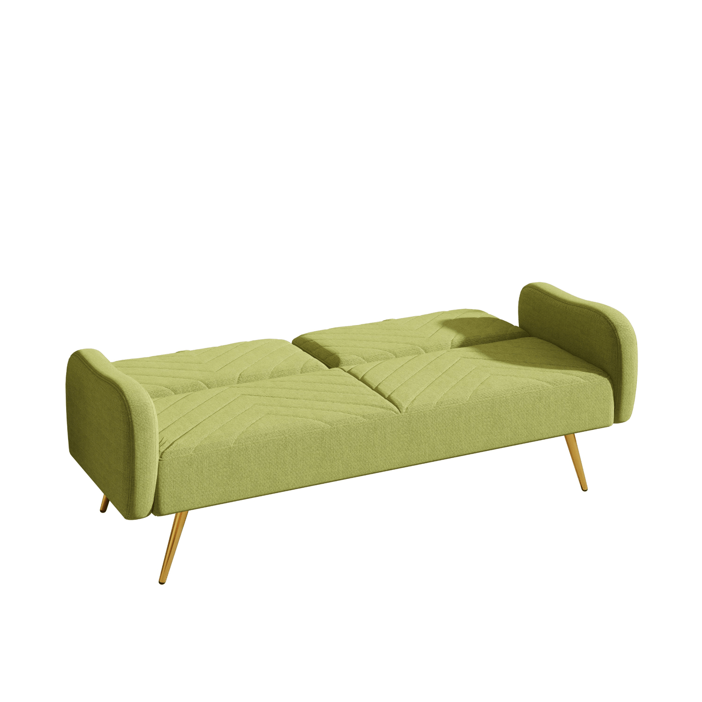 70.47" Green Fabric Double Sofa with Adjustable Split Backrest & Throw Pillows - Ideal for Living Room, Apartment, Home Office - CurtisJ Designs