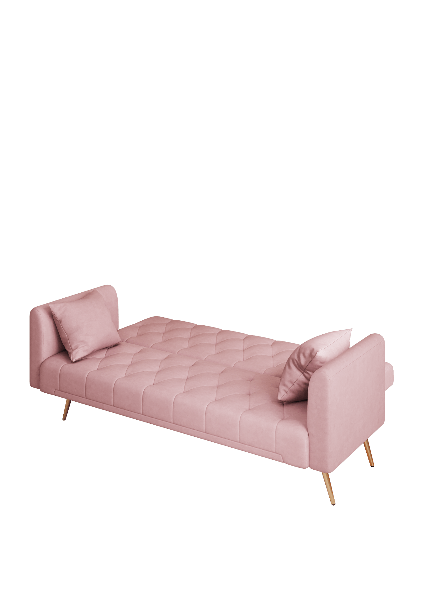 71 Inch Convertible Love Seat Sofa - American Retro Pink Velvet - Ideal for Small Living Rooms, Bedrooms, and Offices - CurtisJ Designs