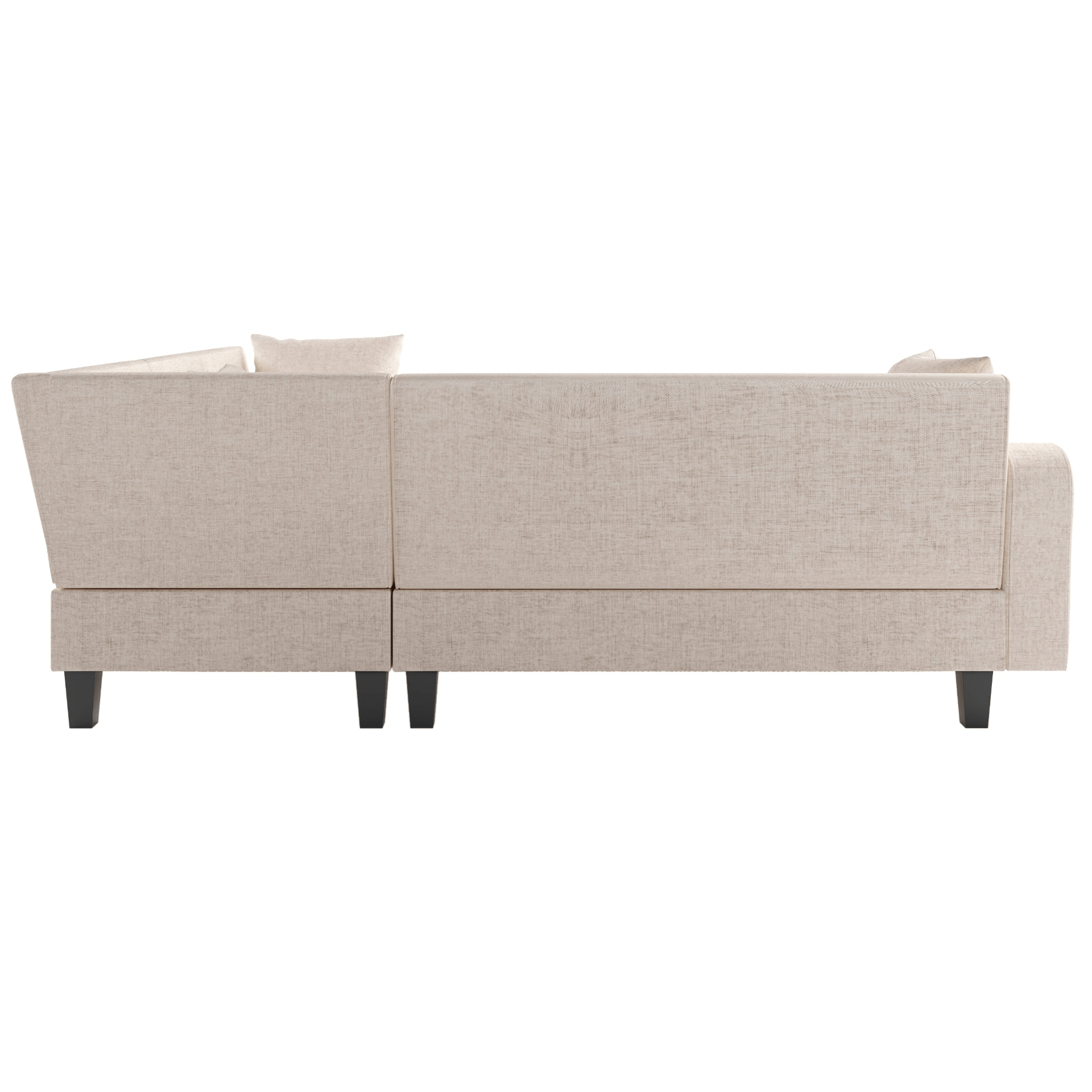 87" Modern Sectional Sofa with Coffee Table, 6 - Seat Couch Set with Storage Ottoman - CurtisJ Designs