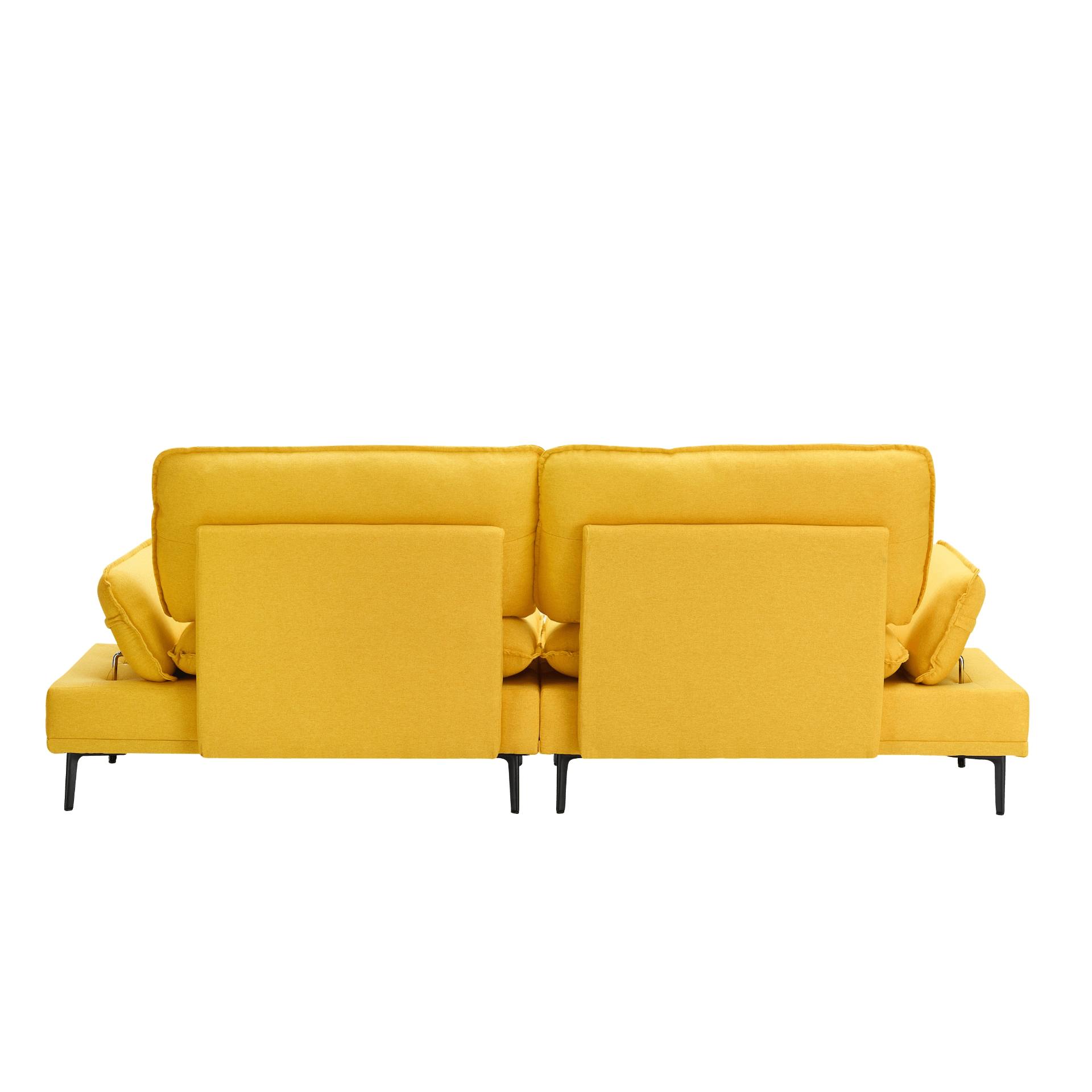 89 Inch Premium Soft Yellow Sofa in Cotton and Linen - Perfect for Apartments and Office Spaces - CurtisJ Designs