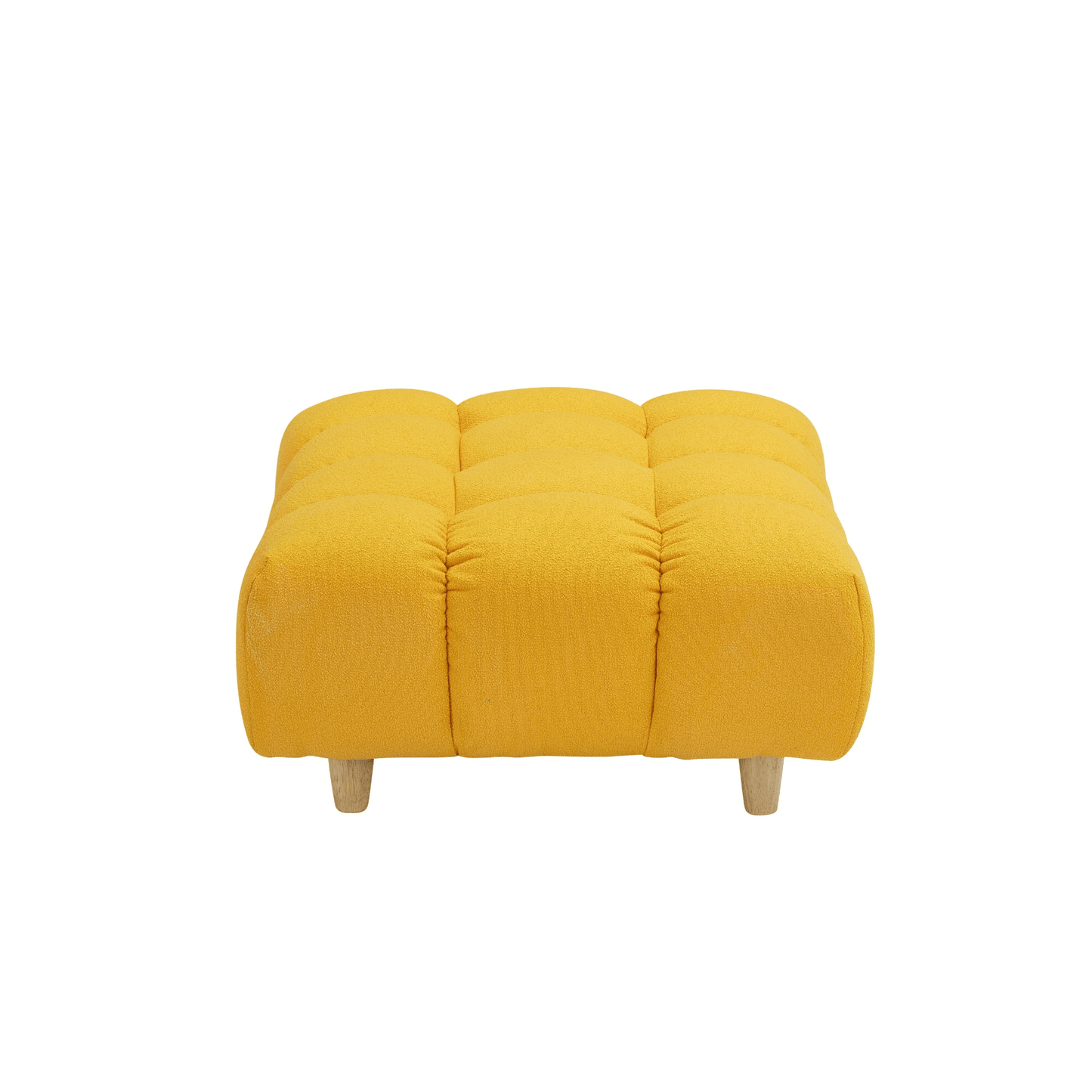 90" Yellow Teddy Fabric Sofa - Comfortable & Spacious Seating for Apartment, Office, or Living Room - CurtisJ Designs