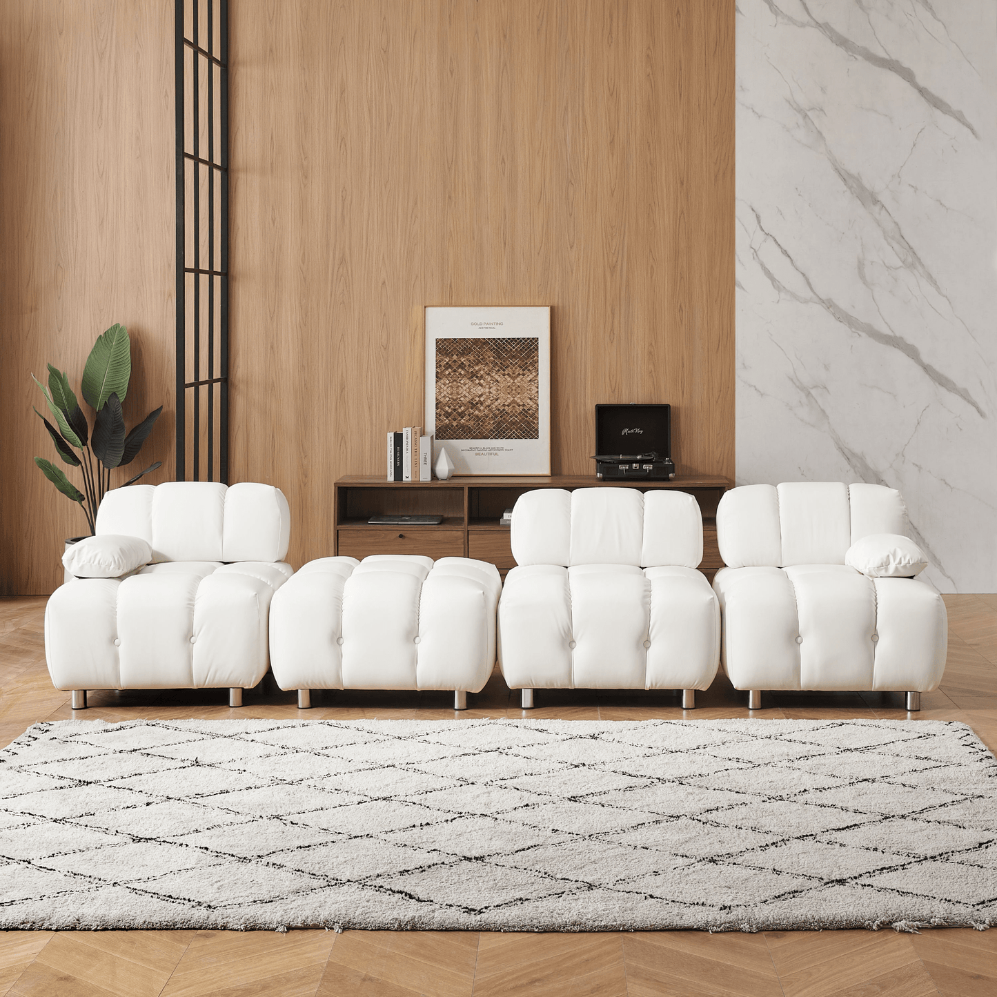 90.60 - Inch Beige Technology Cloth Sofa - Waterproof, Stain & Cat Scratch Resistant, Space - Saving Apartment Comfort - CurtisJ Designs