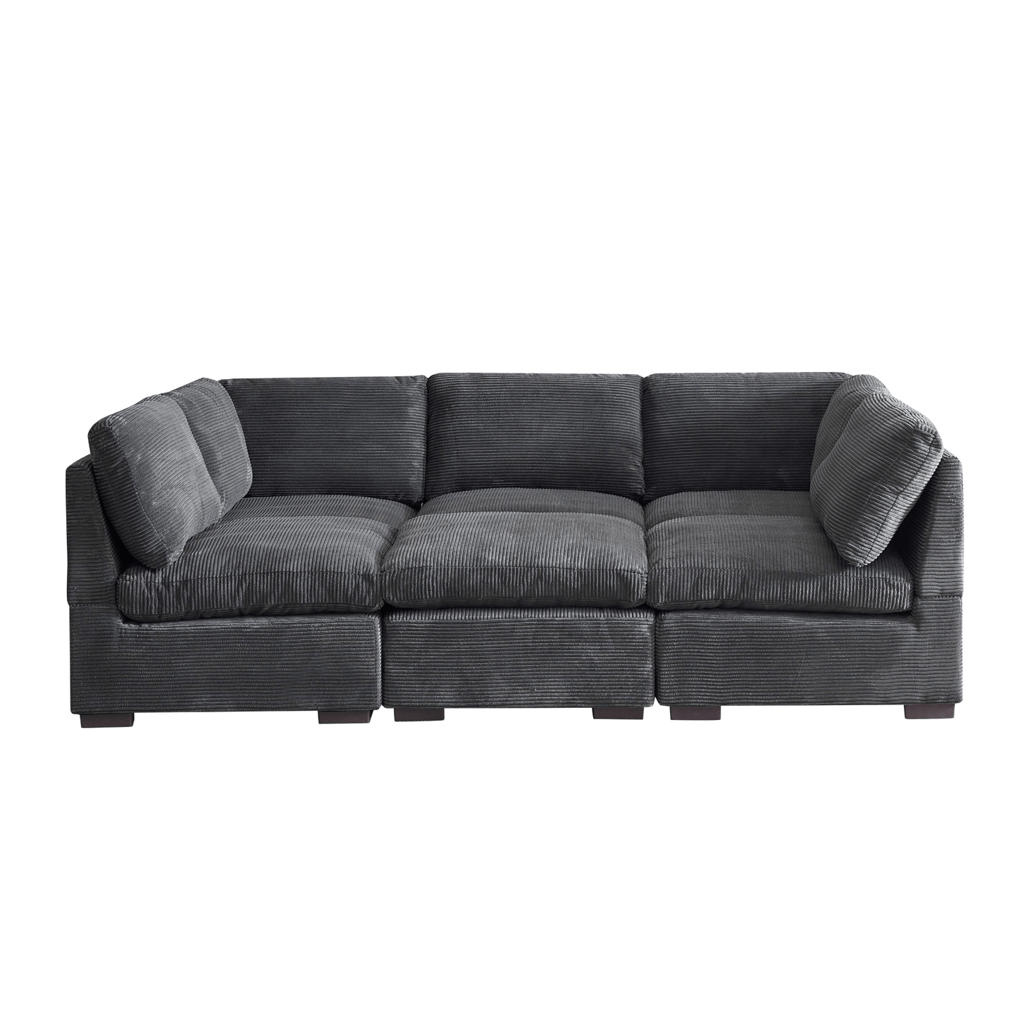 Convertible Modern Luxury Sectional Sofa Couch for Living Room - Dark Grey - CurtisJ Designs