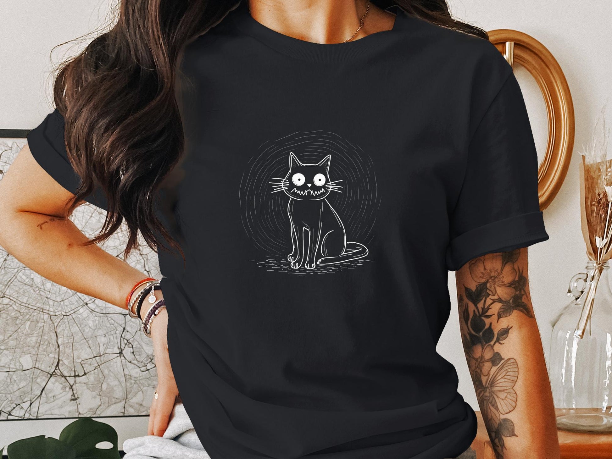 Crazy Kitty T-Shirt - CurtisJ Designs