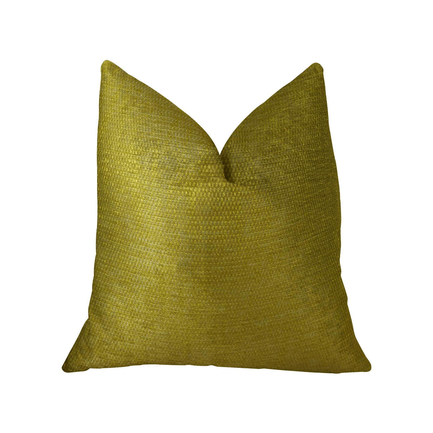 Deep Lemon Grass Metallic Citrine and Gold Handmade Luxury Pillow - CurtisJ Designs