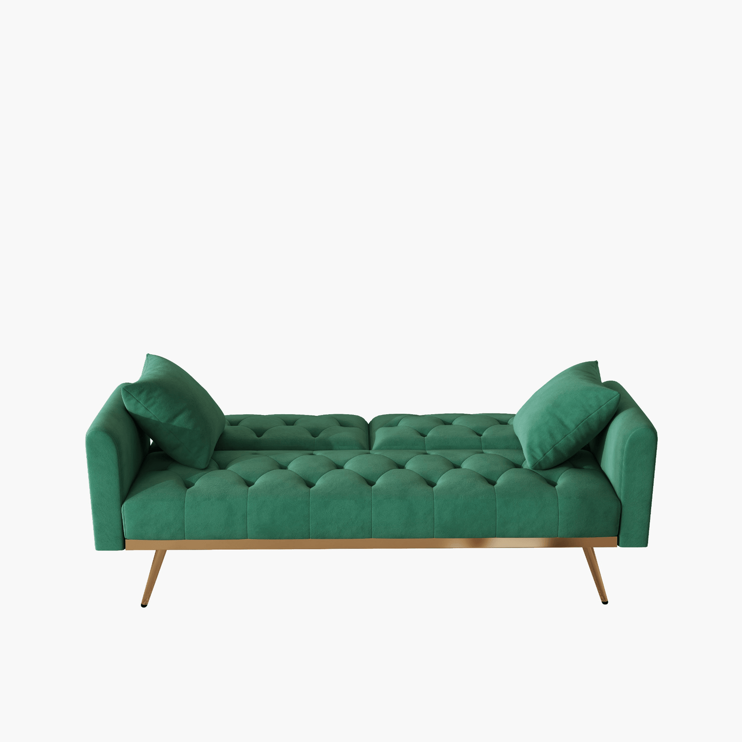 Elegant 68.3'' Green Velvet Sofa Bed - Beautiful, Versatile, and Easy to Assemble - CurtisJ Designs