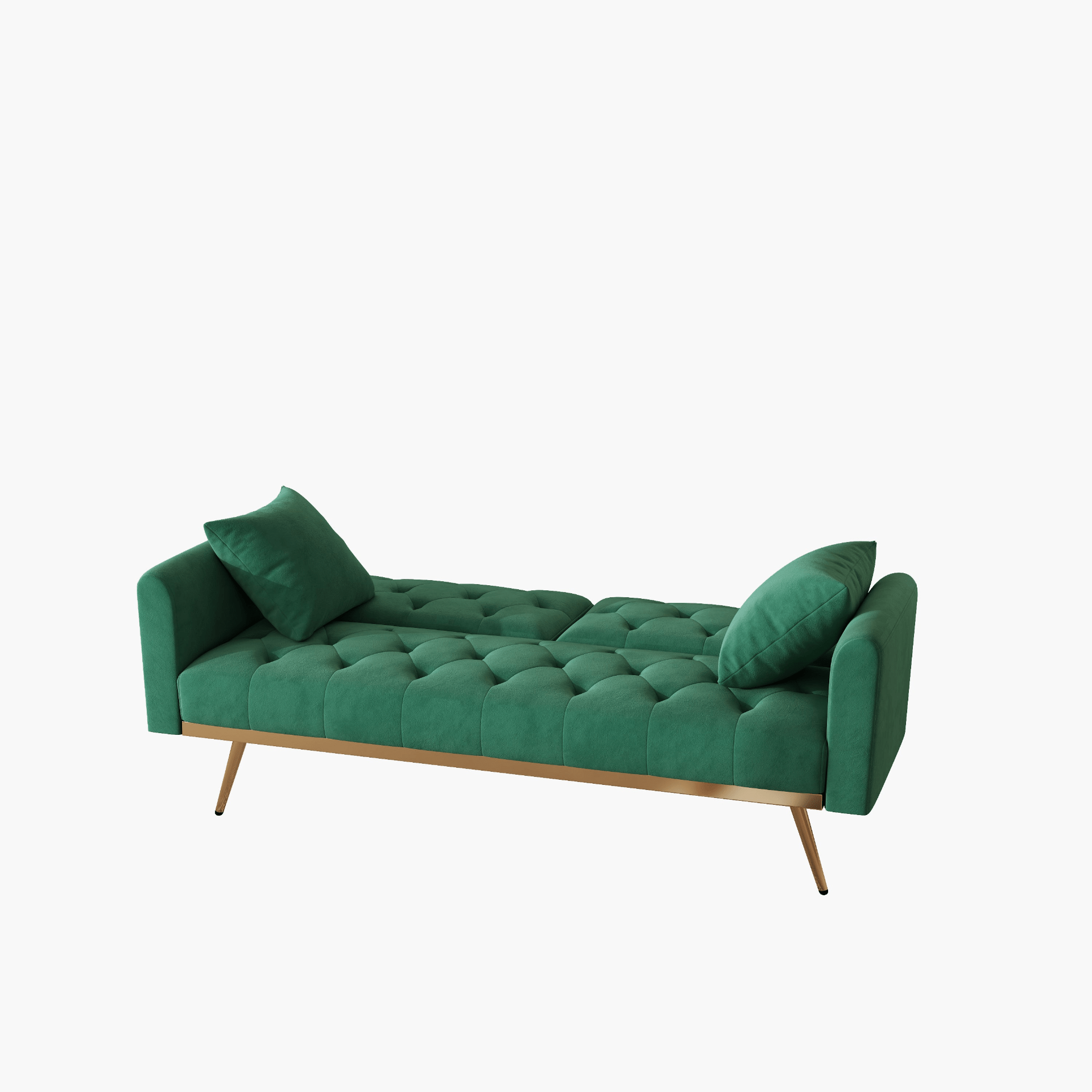 Elegant 68.3'' Green Velvet Sofa Bed - Beautiful, Versatile, and Easy to Assemble - CurtisJ Designs