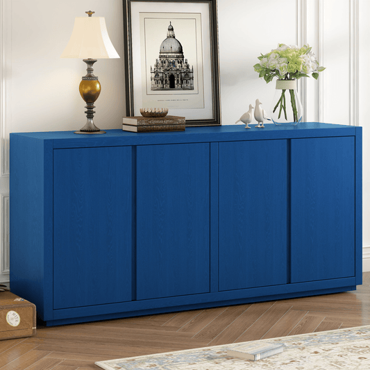 Elegant Four - Door Cabinet Sideboard with Ash Veneer - Perfect for Hallway, Entryway, and Living Room - CurtisJ Designs