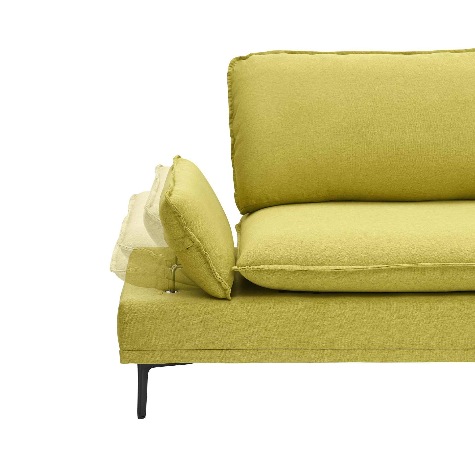 Elegant Rustic Sofa - 89" Cotton & Linen, Custom - Made for Apartments, Living Rooms & Offices - Fresh Green - CurtisJ Designs