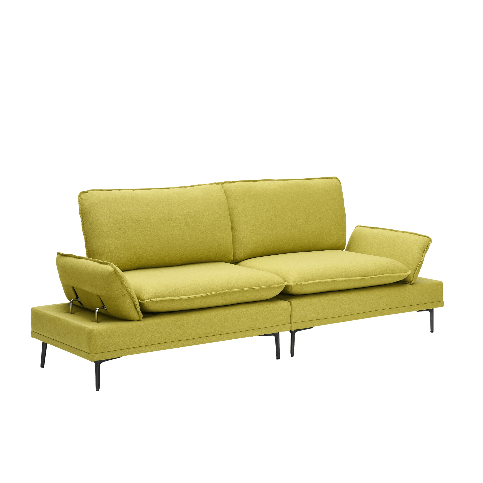 Elegant Rustic Sofa - 89" Cotton & Linen, Custom - Made for Apartments, Living Rooms & Offices - Fresh Green - CurtisJ Designs