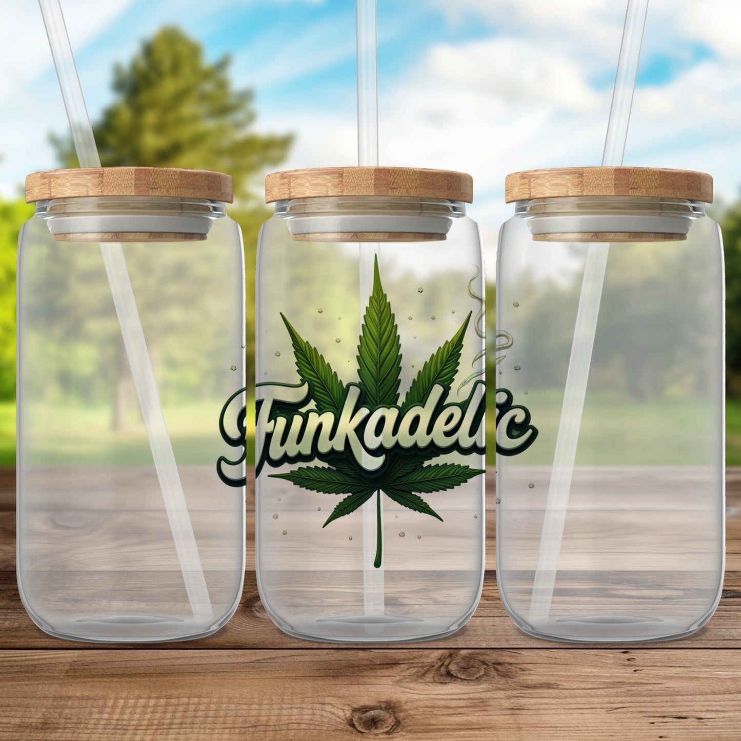 Funkadelic Graphic Cannabis Leaf Design Tumblers - CurtisJ Designs