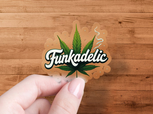 Funkadelic Leaf Artwork Cool Vibe Decorative Stickers - CurtisJ Designs