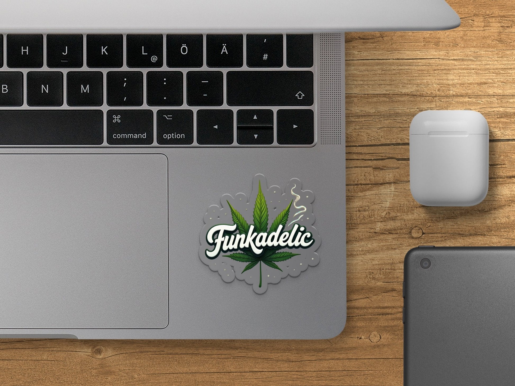 Funkadelic Leaf Artwork Cool Vibe Decorative Stickers - CurtisJ Designs