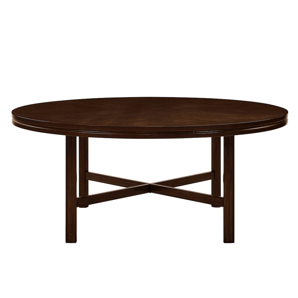 Hartford Round Dining Table - Contemporary Style, Hardwood Solids, Oak Veneer, Seats 8 - CurtisJ Designs