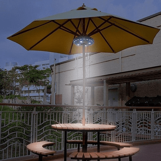 Illuminate Your Patio with the UFO 360 Degree Umbrella Light - Bright, Cordless, and Durable - CurtisJ Designs