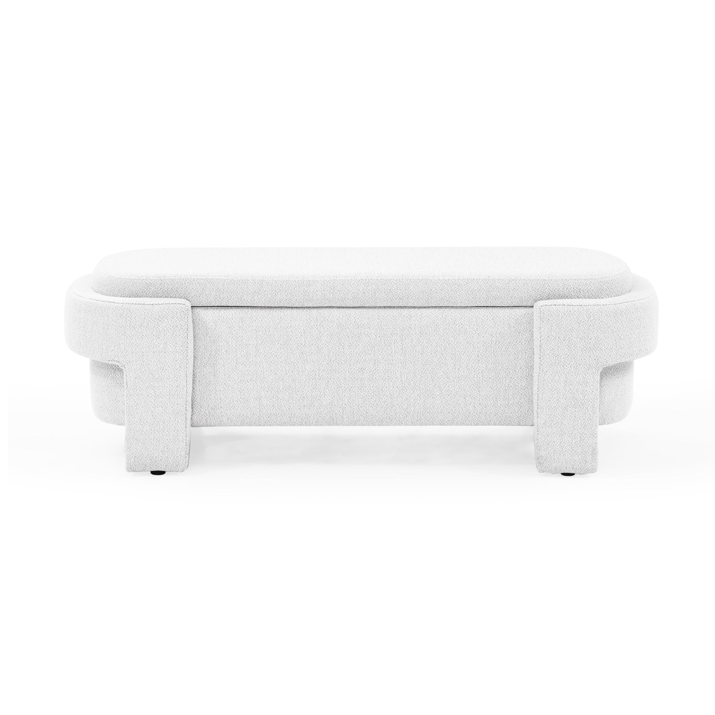 Linen Fabric Upholstered Bench with Large Storage Space - White | Elegant and Functional Furniture - CurtisJ Designs