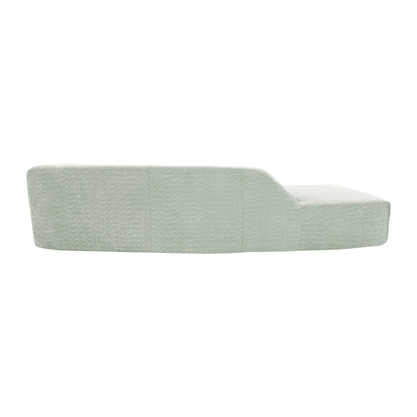 Luxurious 109.4" Curved Chaise Lounge Sofa in Green - Modern Indoor Couch with Boucle Fabric - CurtisJ Designs