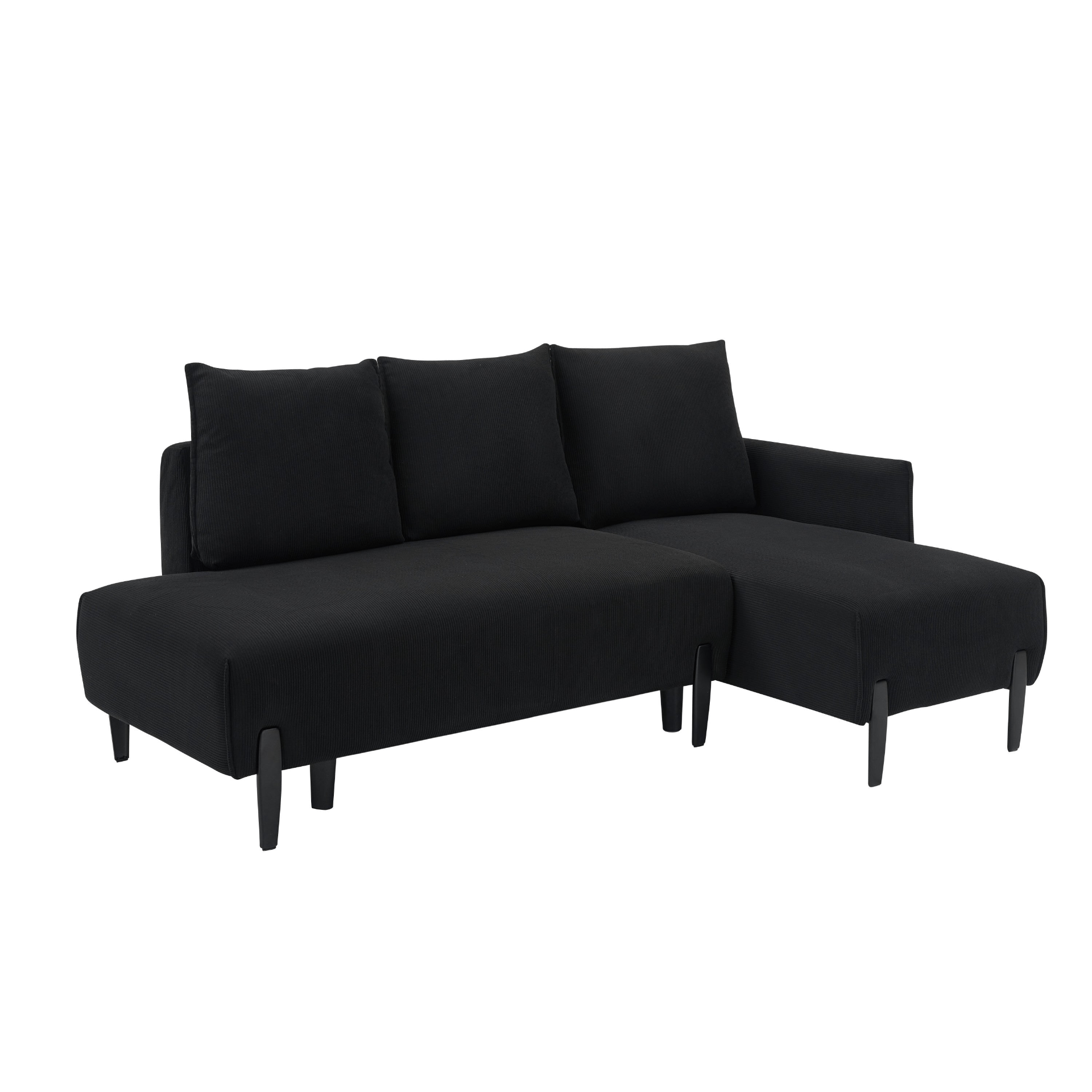 Luxurious 79.5 - Inch Black Velvet Sofa - Comfort & Style for Apartments, Offices & Living Rooms - CurtisJ Designs