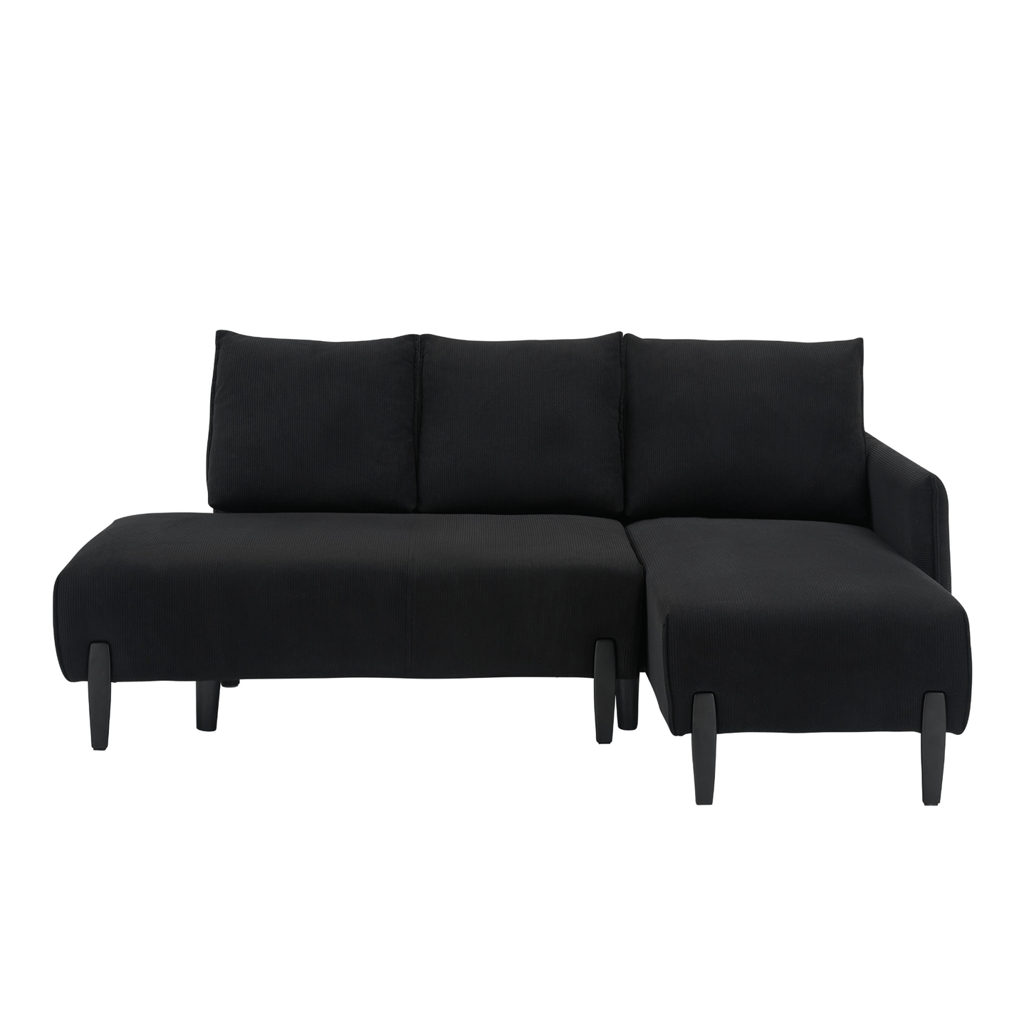 Luxurious 79.5 - Inch Black Velvet Sofa - Comfort & Style for Apartments, Offices & Living Rooms - CurtisJ Designs