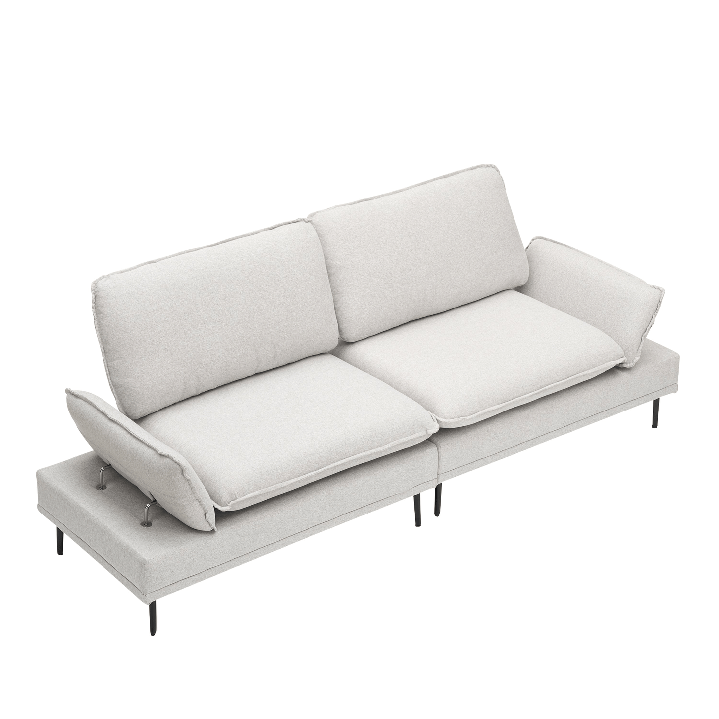 Luxurious 89 - Inch Wide Cotton and Linen Sofa - Light Grey | Perfect for Office, Apartment, and Living Room Decor - CurtisJ Designs