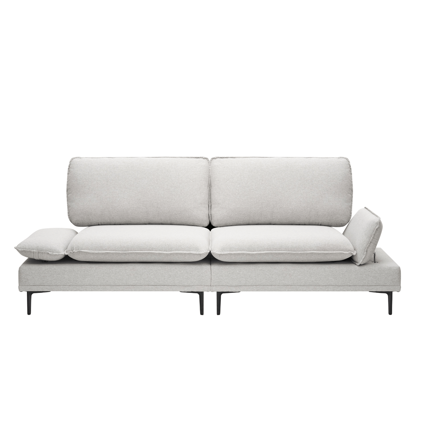 Luxurious 89 - Inch Wide Cotton and Linen Sofa - Light Grey | Perfect for Office, Apartment, and Living Room Decor - CurtisJ Designs