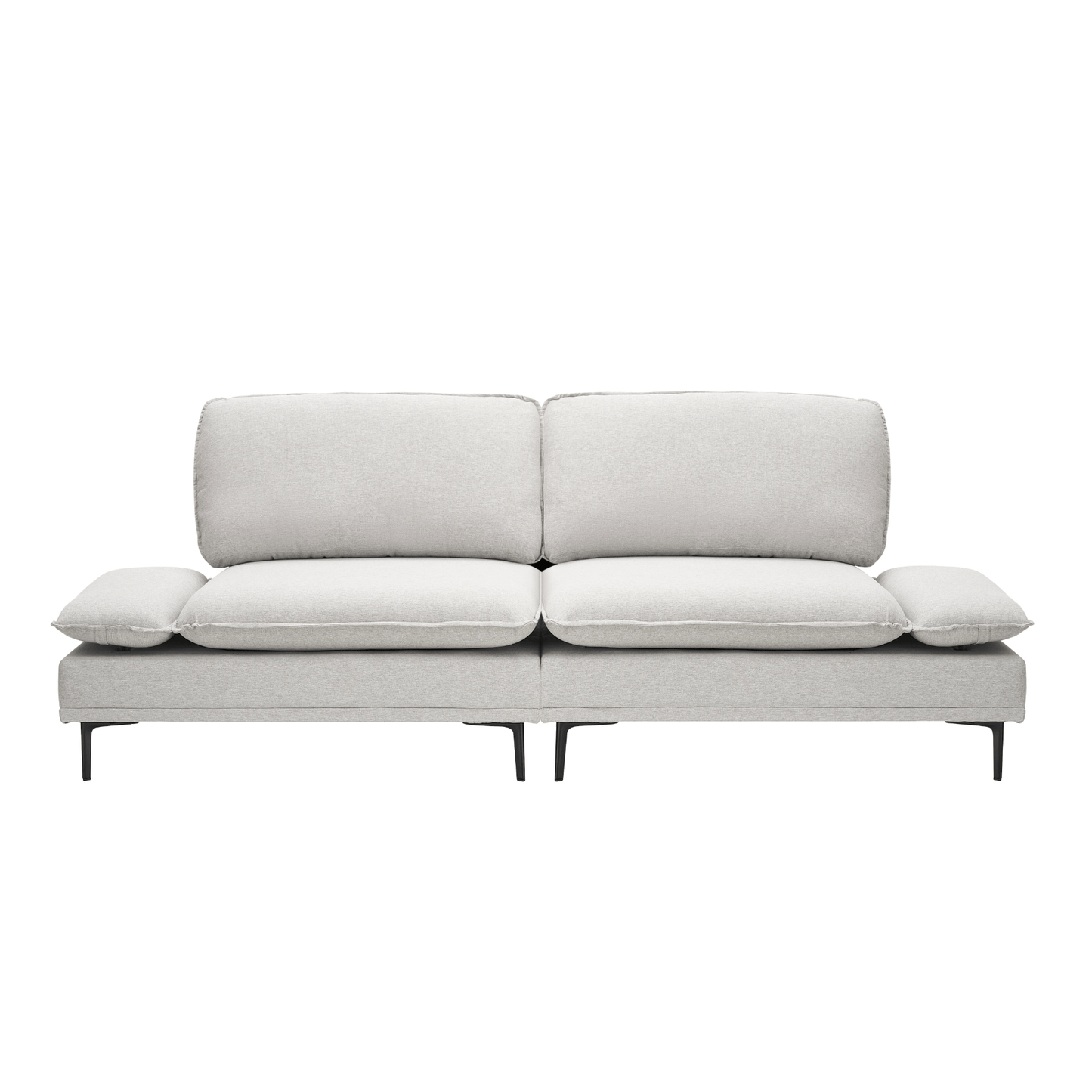 Luxurious 89 - Inch Wide Cotton and Linen Sofa - Light Grey | Perfect for Office, Apartment, and Living Room Decor - CurtisJ Designs