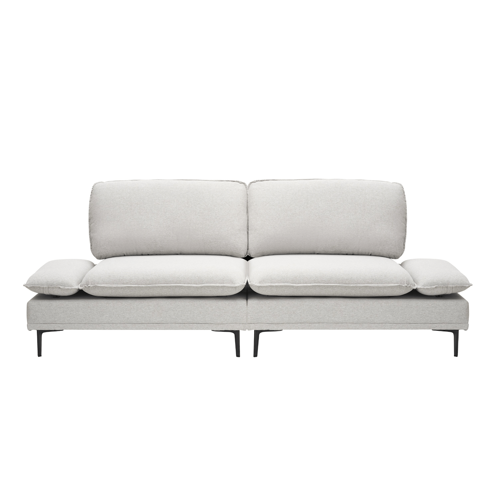 Luxurious 89 - Inch Wide Cotton and Linen Sofa - Light Grey | Perfect for Office, Apartment, and Living Room Decor - CurtisJ Designs