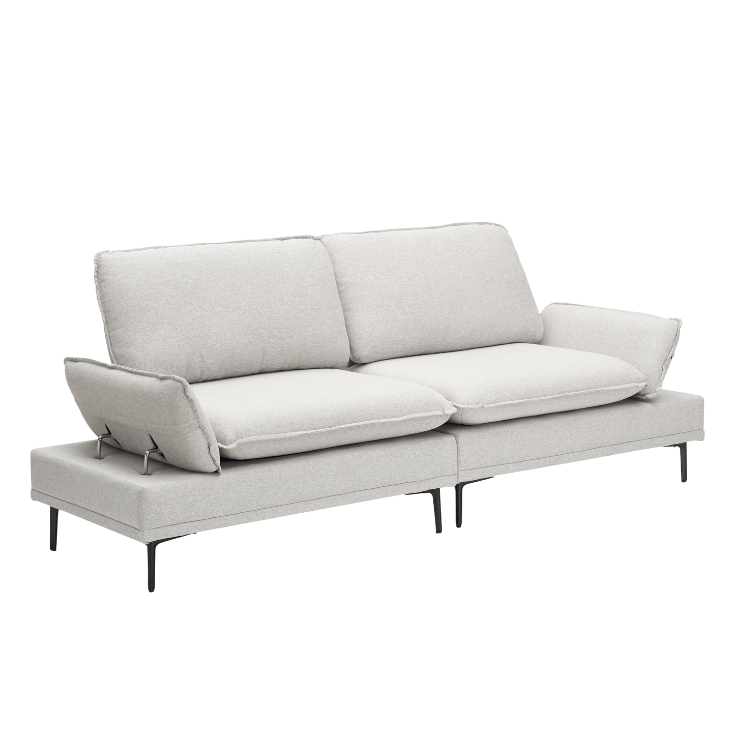 Luxurious 89 - Inch Wide Cotton and Linen Sofa - Light Grey | Perfect for Office, Apartment, and Living Room Decor - CurtisJ Designs