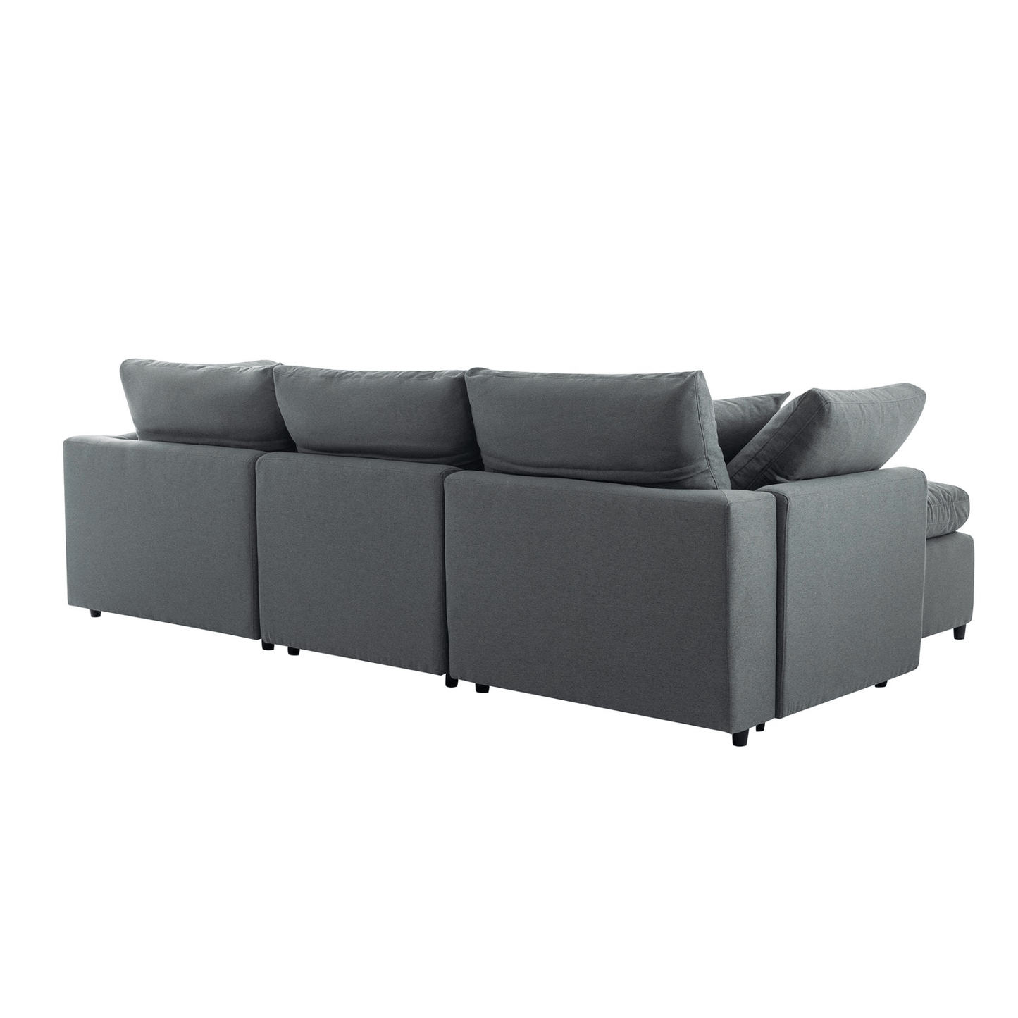 Luxurious Down Filled Upholstery Convertible Sectional Sofa - Reversible L Shaped Couch for Living Room Comfort - CurtisJ Designs