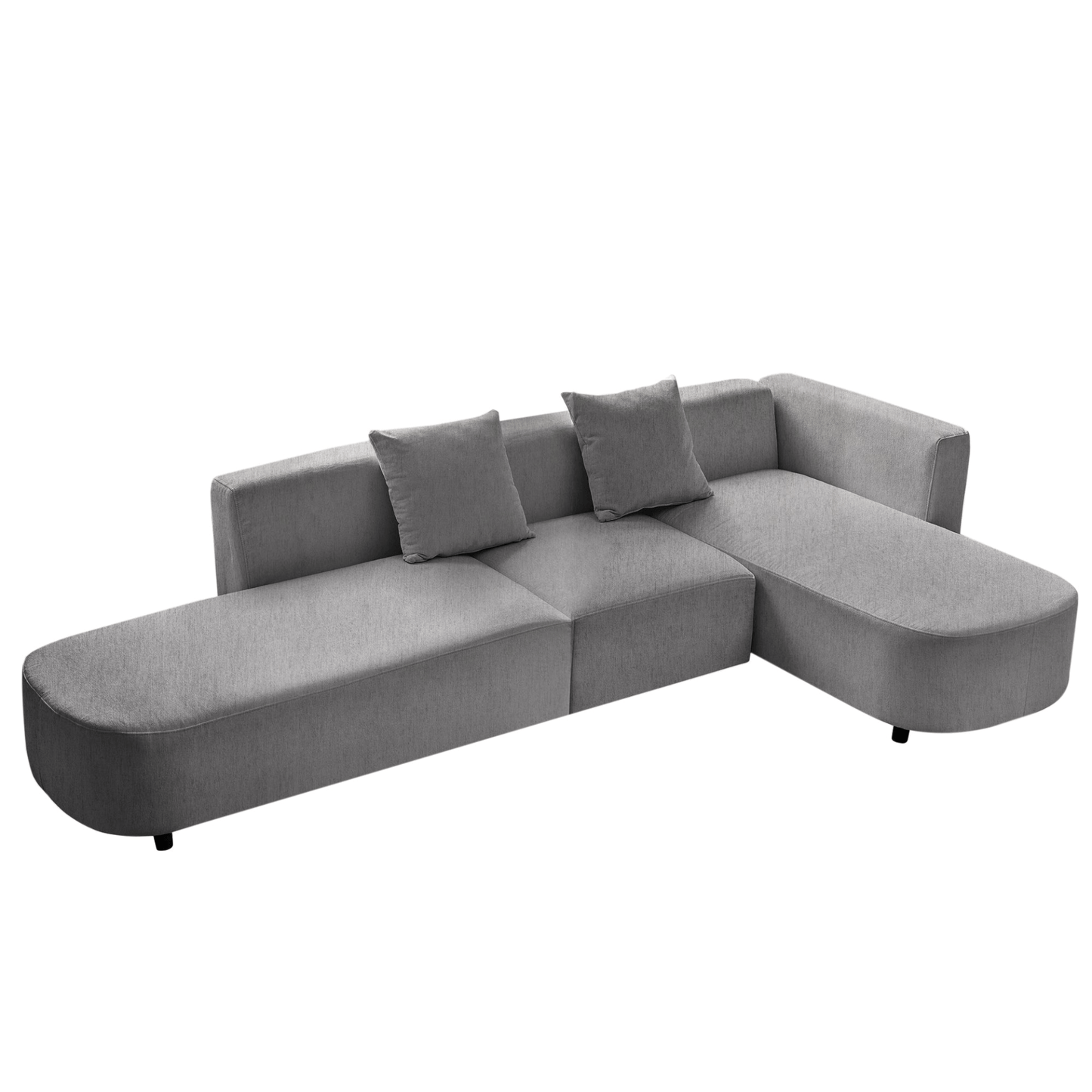 Luxury Modern Style Living Room Upholstery Sofa - Chenille Upholstery, Solid Wood Frame - CurtisJ Designs