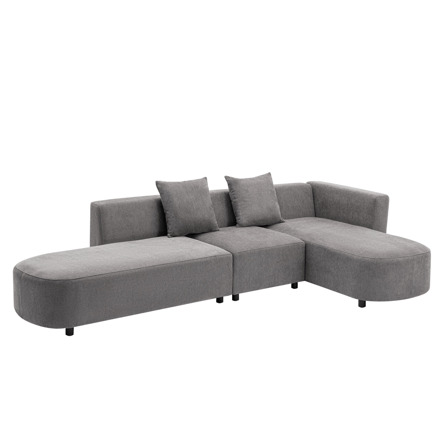 Luxury Modern Style Living Room Upholstery Sofa - Chenille Upholstery, Solid Wood Frame - CurtisJ Designs