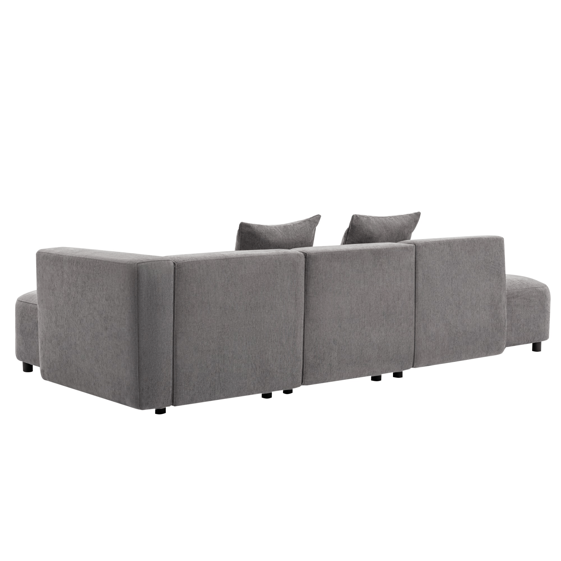 Luxury Modern Style Living Room Upholstery Sofa - Chenille Upholstery, Solid Wood Frame - CurtisJ Designs