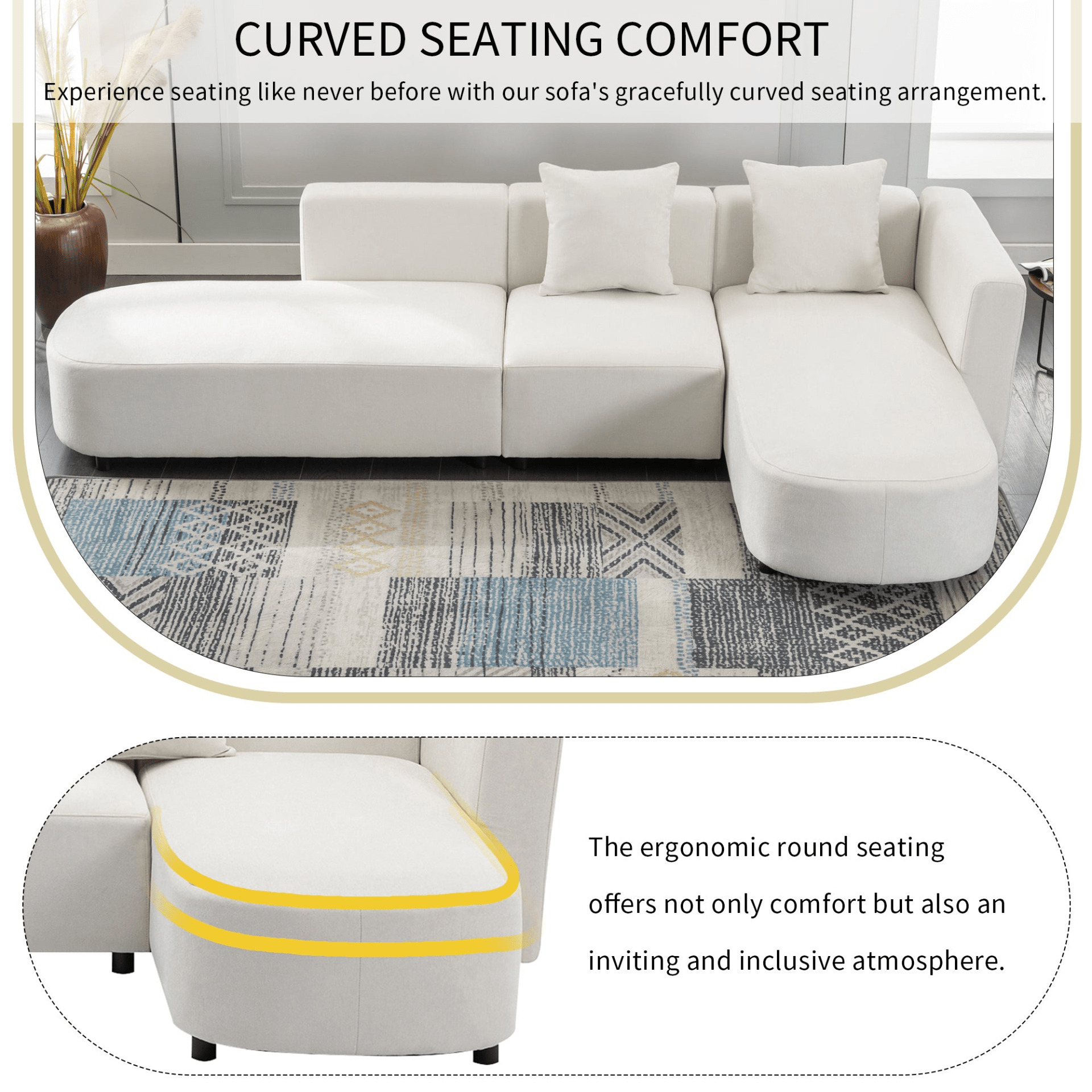 Luxury Modern Upholstery Sofa - Comfortable & Elegant Living Room Design - CurtisJ Designs